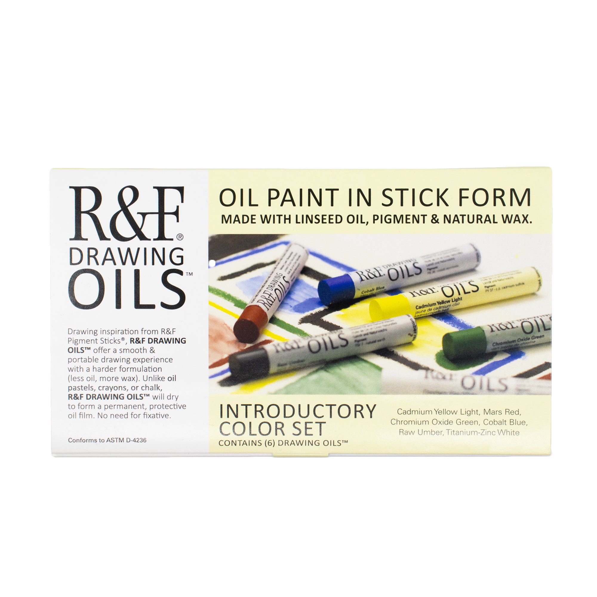 R&F Drawing Oil Color Set of 6 - Introductory