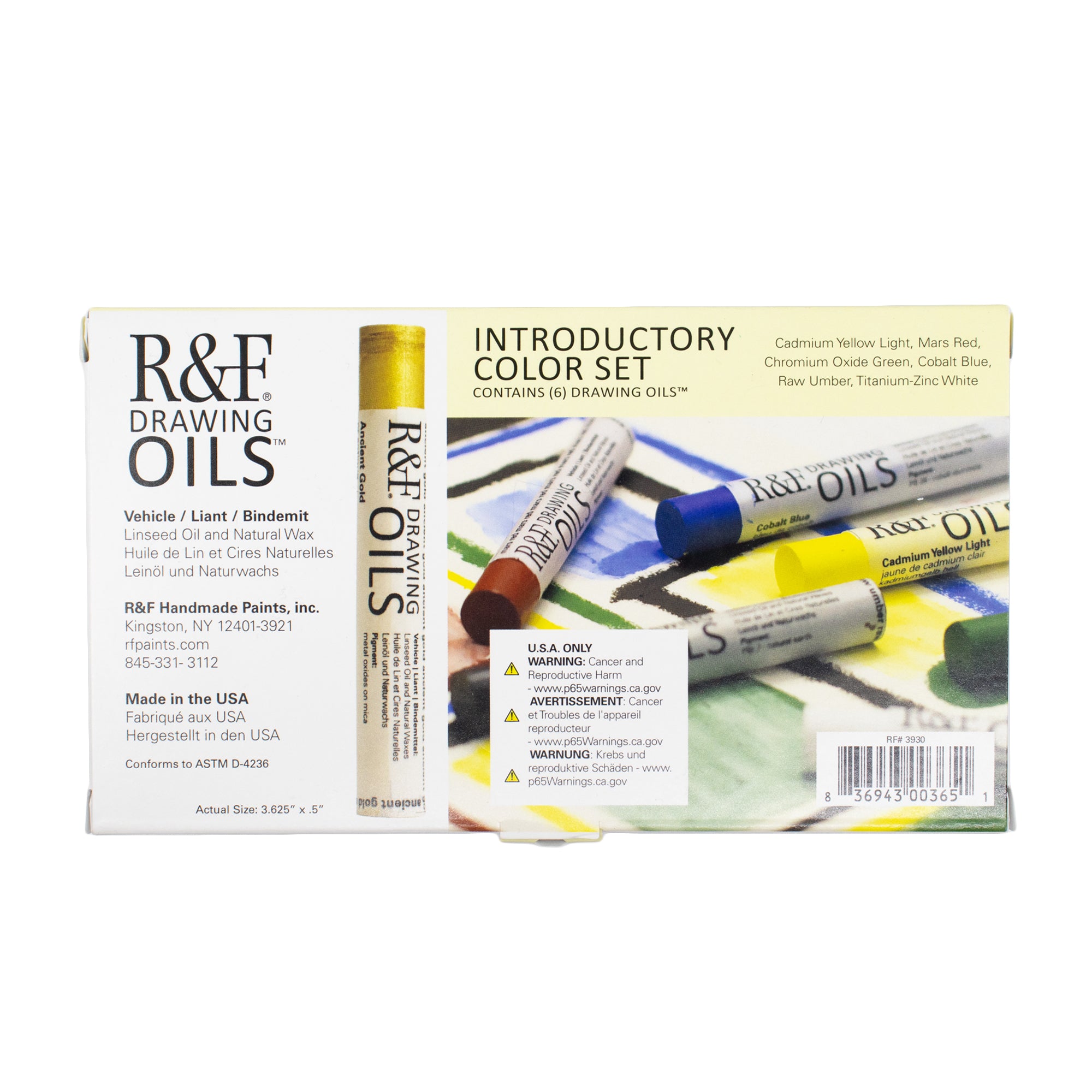 R&F Drawing Oil Color Set of 6 - Introductory