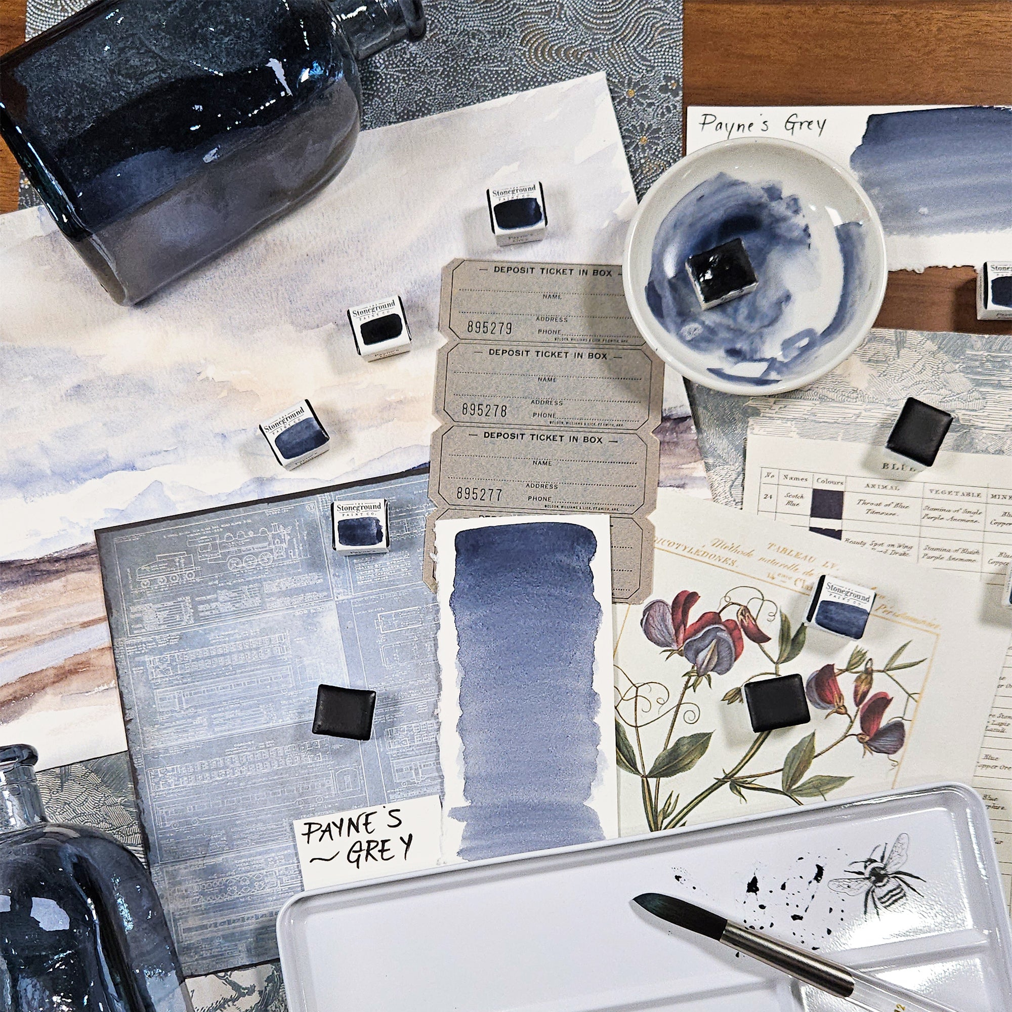 Stoneground Paint Co. Watercolour Half Pans