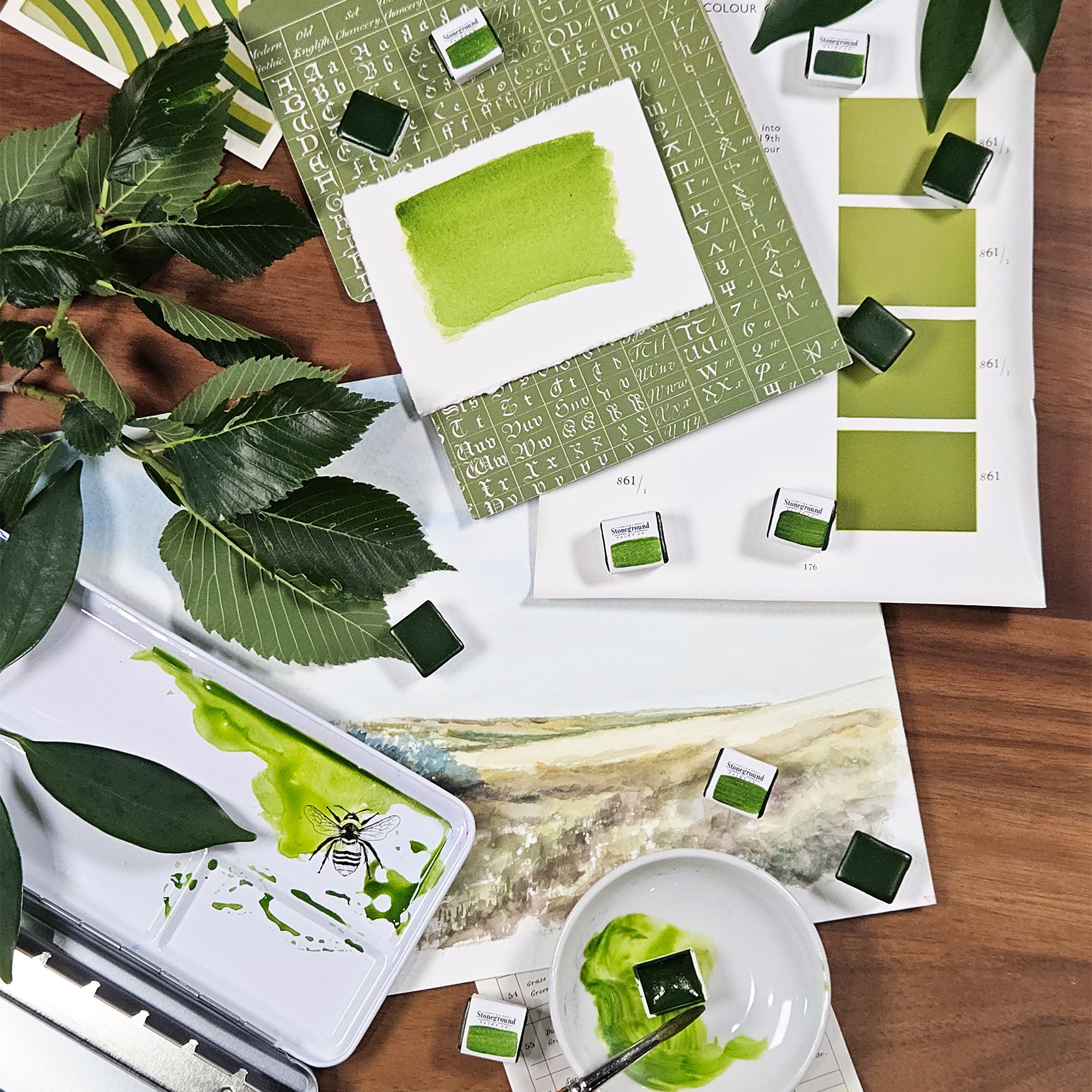 Stoneground Paint Co. Watercolour Half Pans