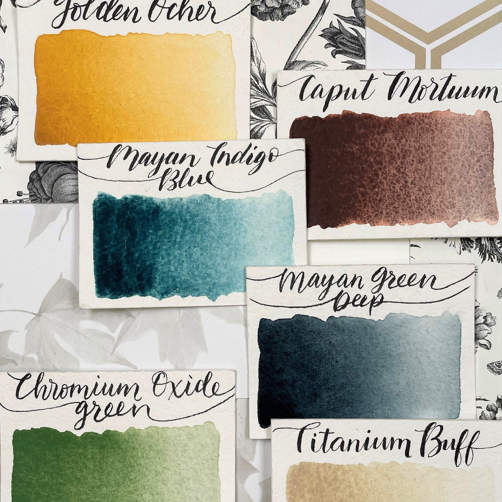 Stoneground Watercolour Half Pan Set of 6 - Earth Palette