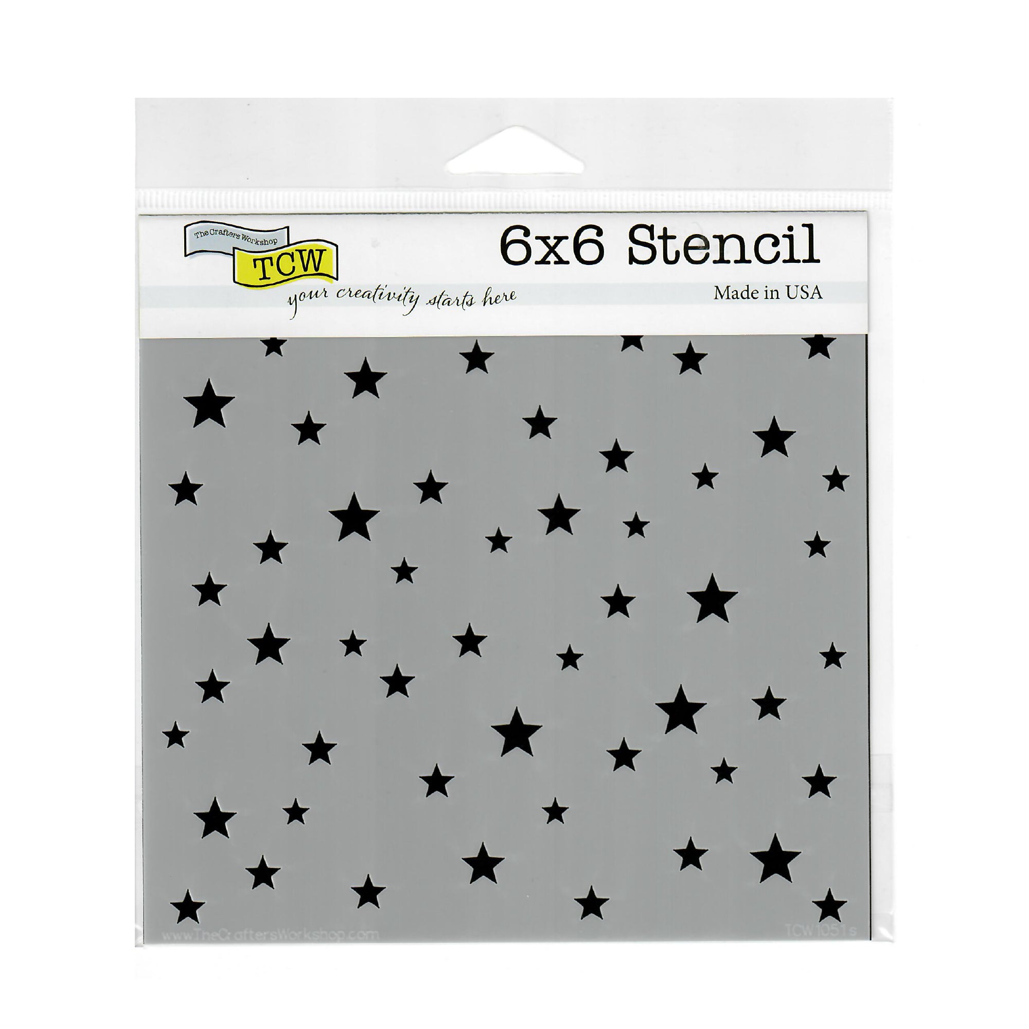 The Crafter's Workshop Stencil 6" x 6" - Starry Stars