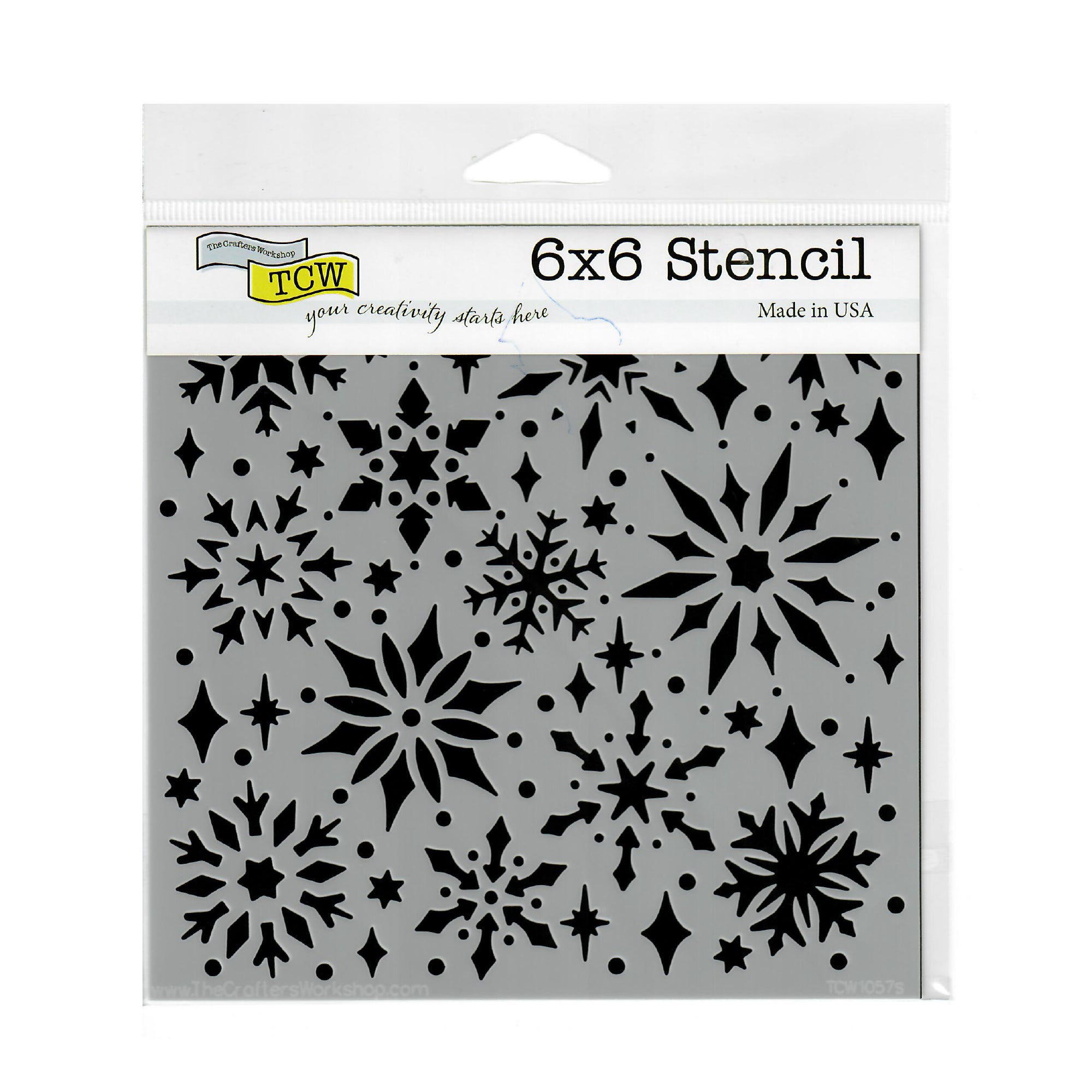 The Crafter's Workshop Stencil 6" x 6" - Snowflake Sparkles