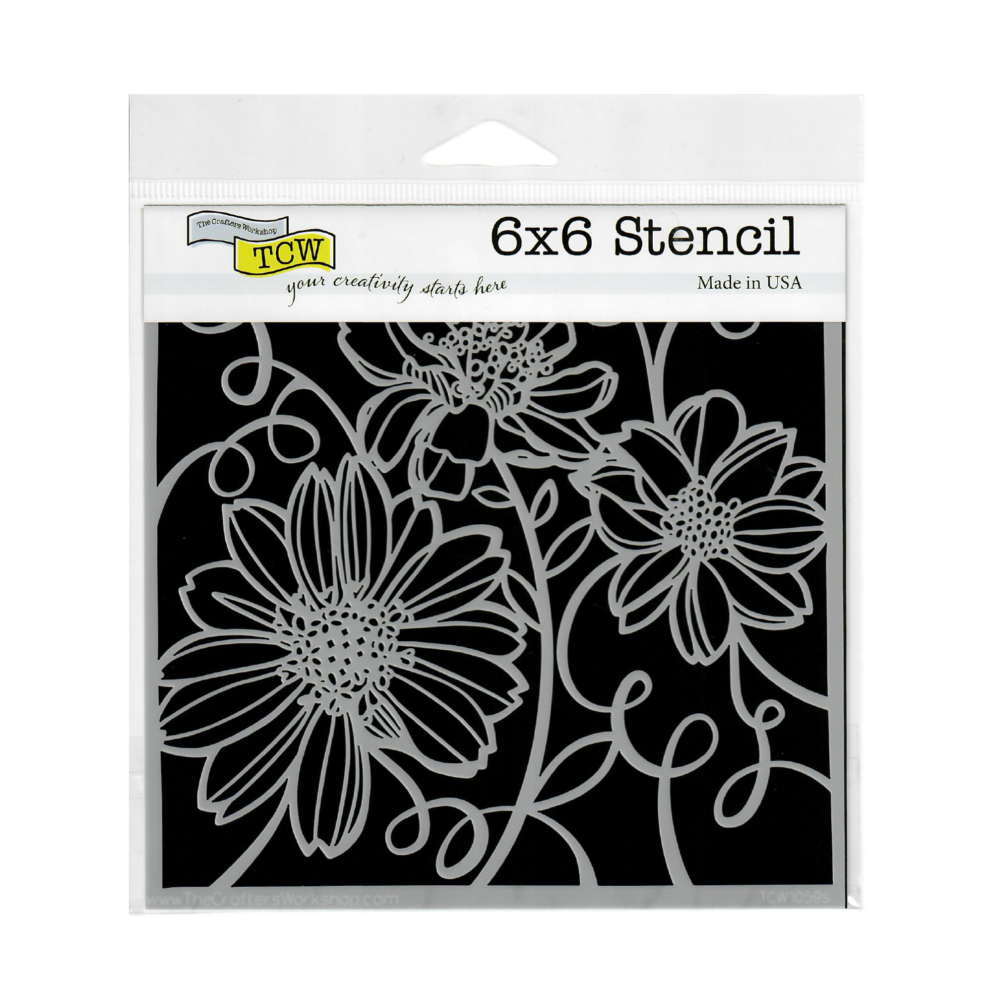 The Crafter's Workshop Stencil 6" x 6" - Tangled Flora