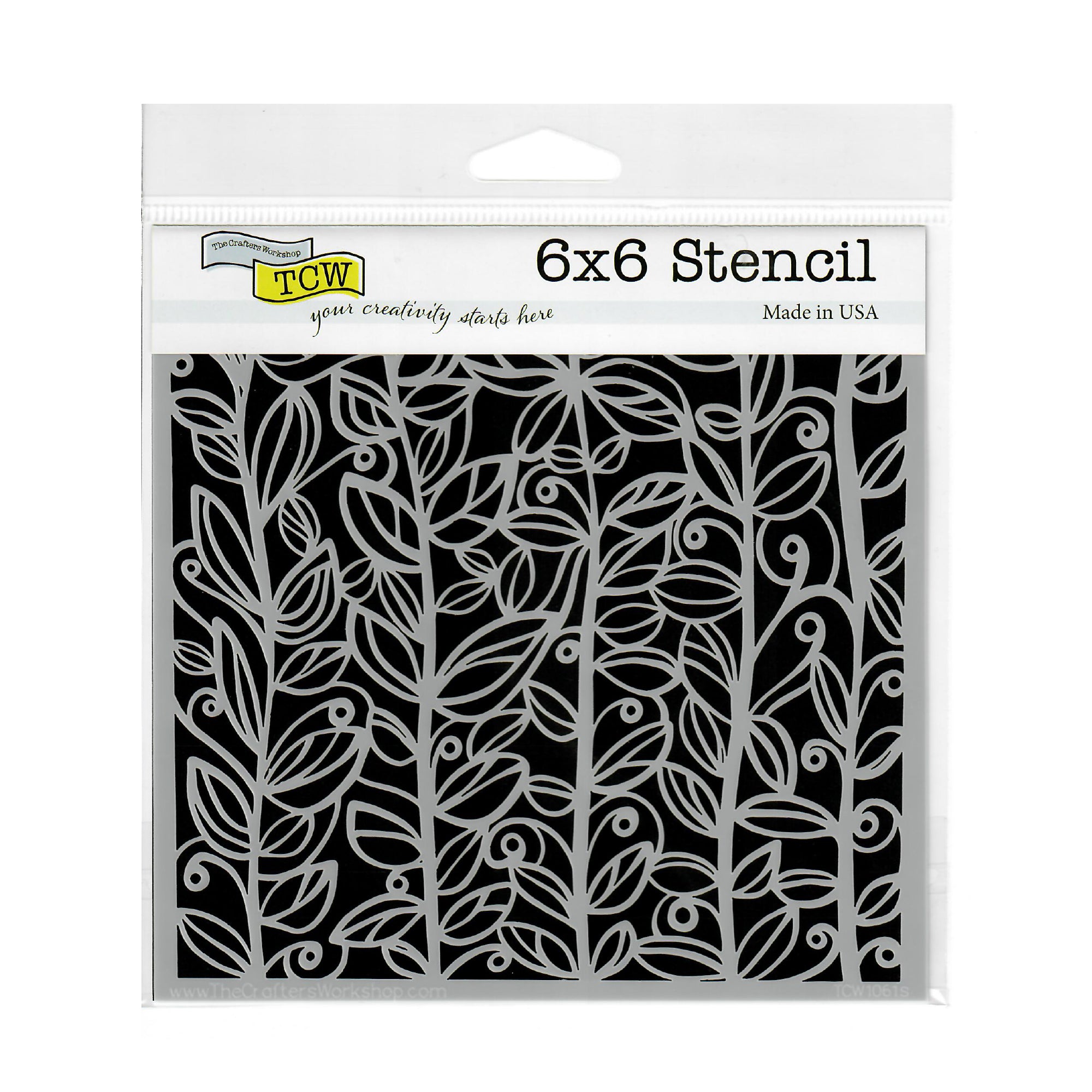 The Crafter's Workshop Stencil 6" x 6" - Leafy Vines