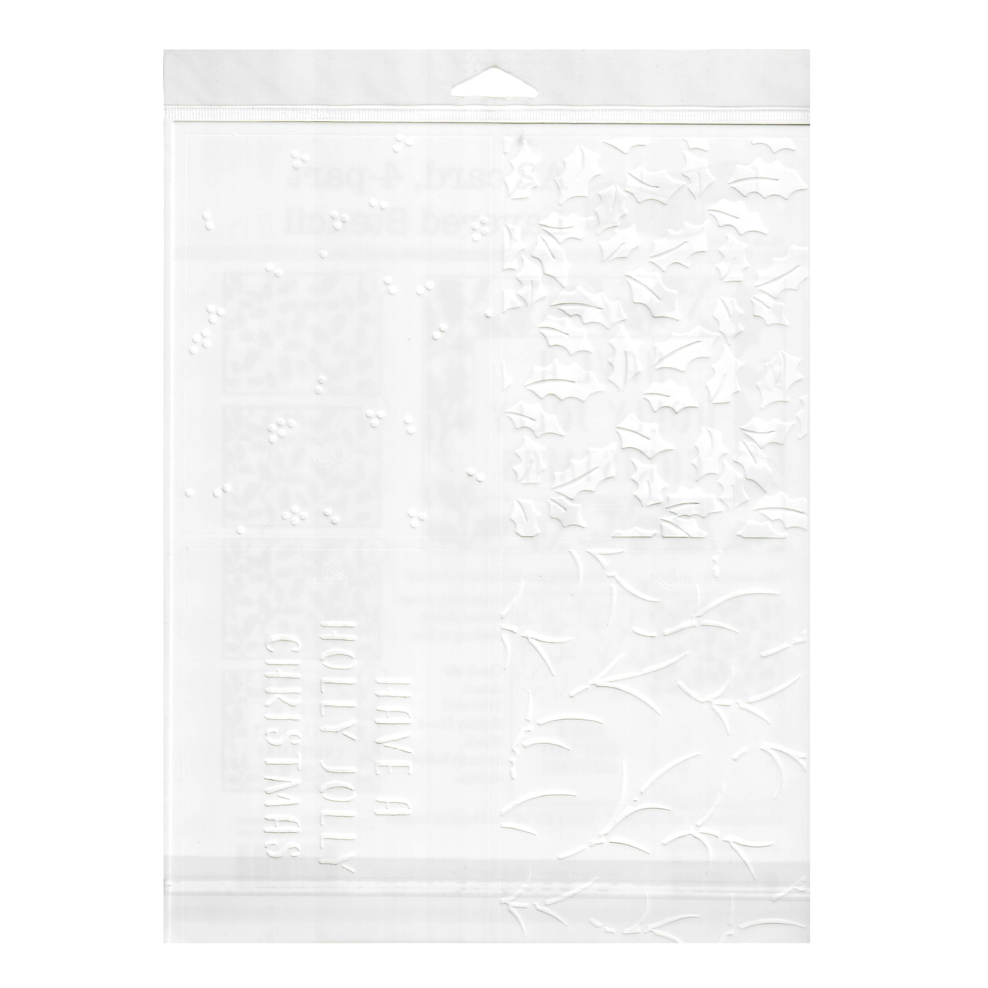 The Crafter's Workshop Stencil 8.5" x 11" - Layered Holly Background