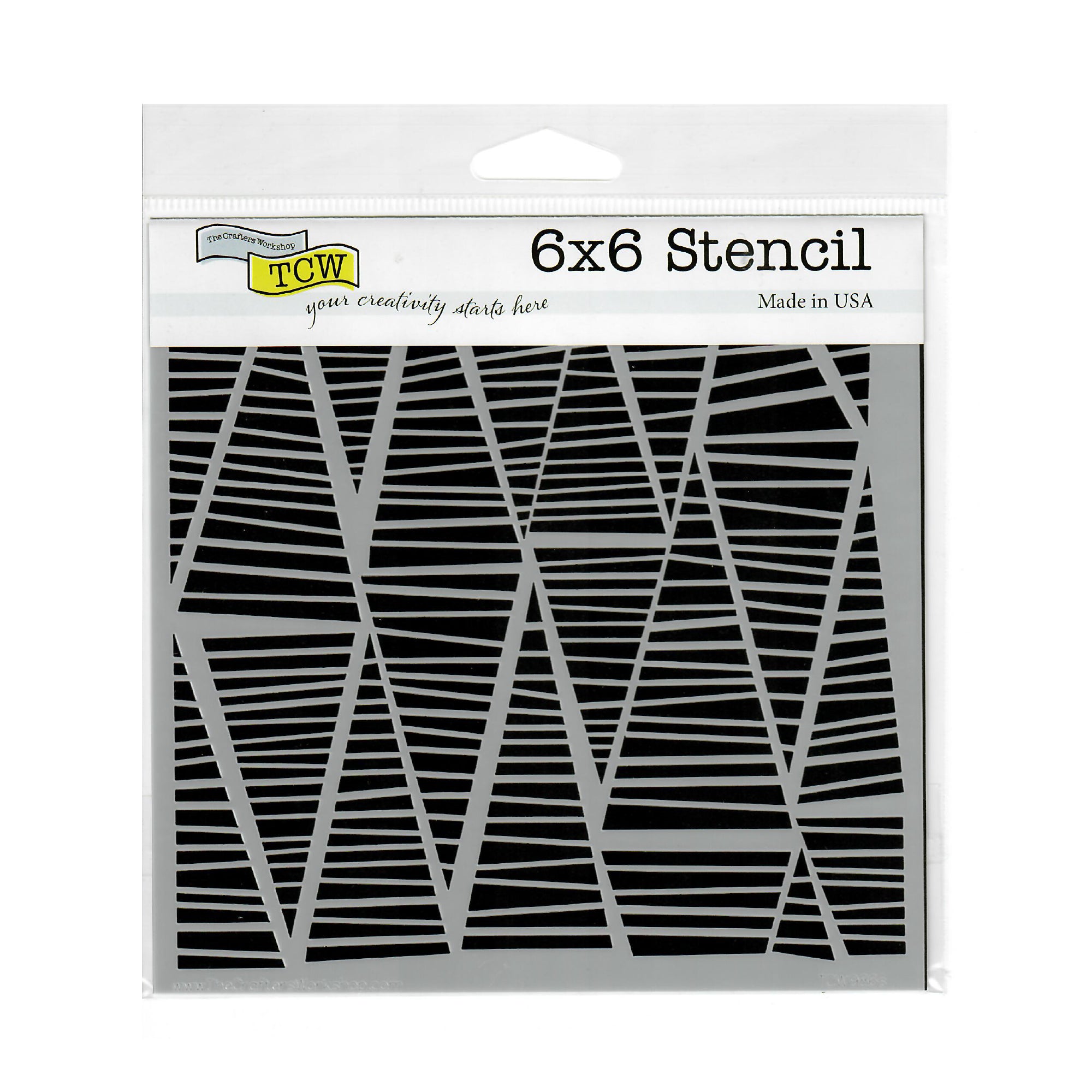The Crafter's Workshop Stencil 6" x 6" - Striped Triangles