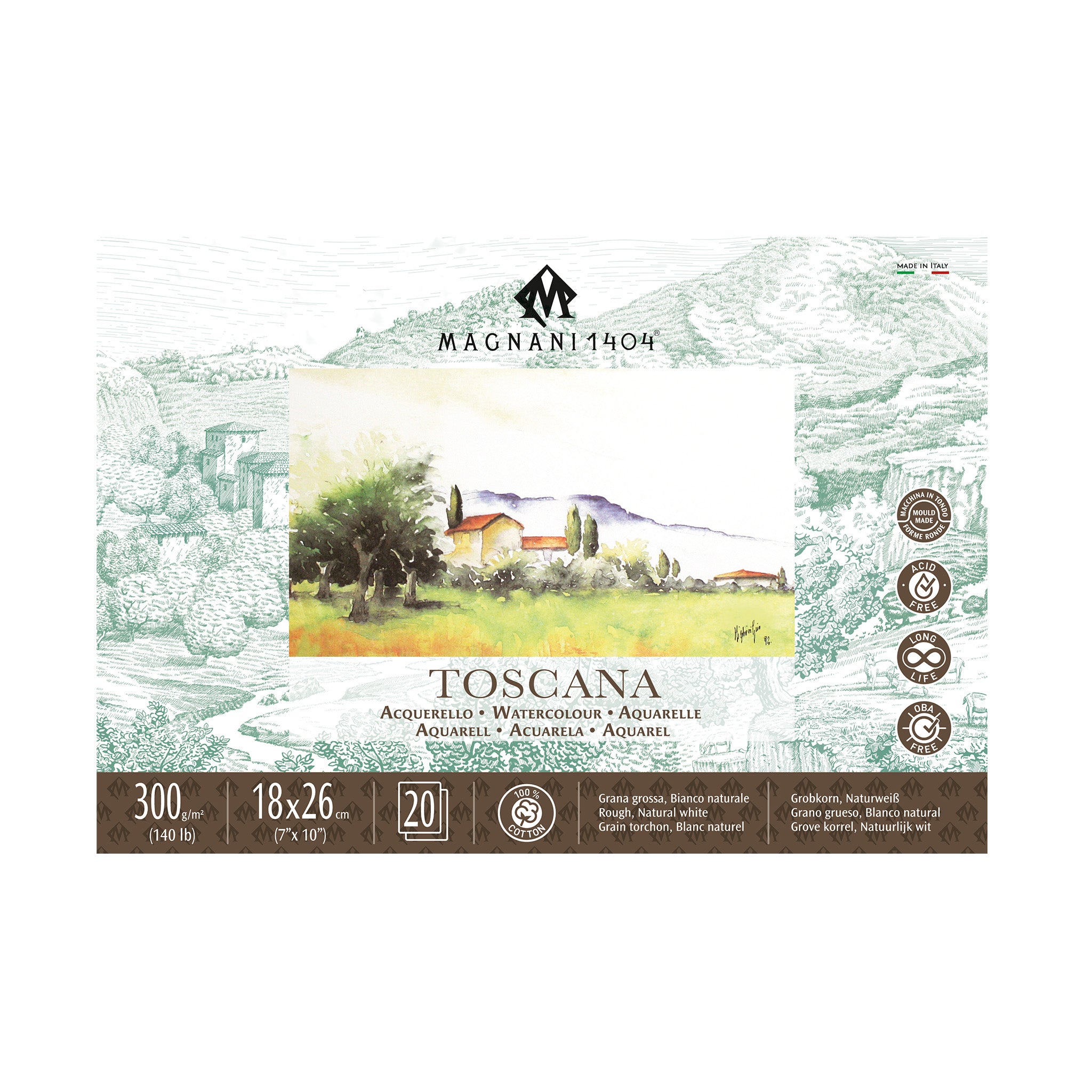 Magnani Toscana Watercolour Blocks Rough - 300gsm