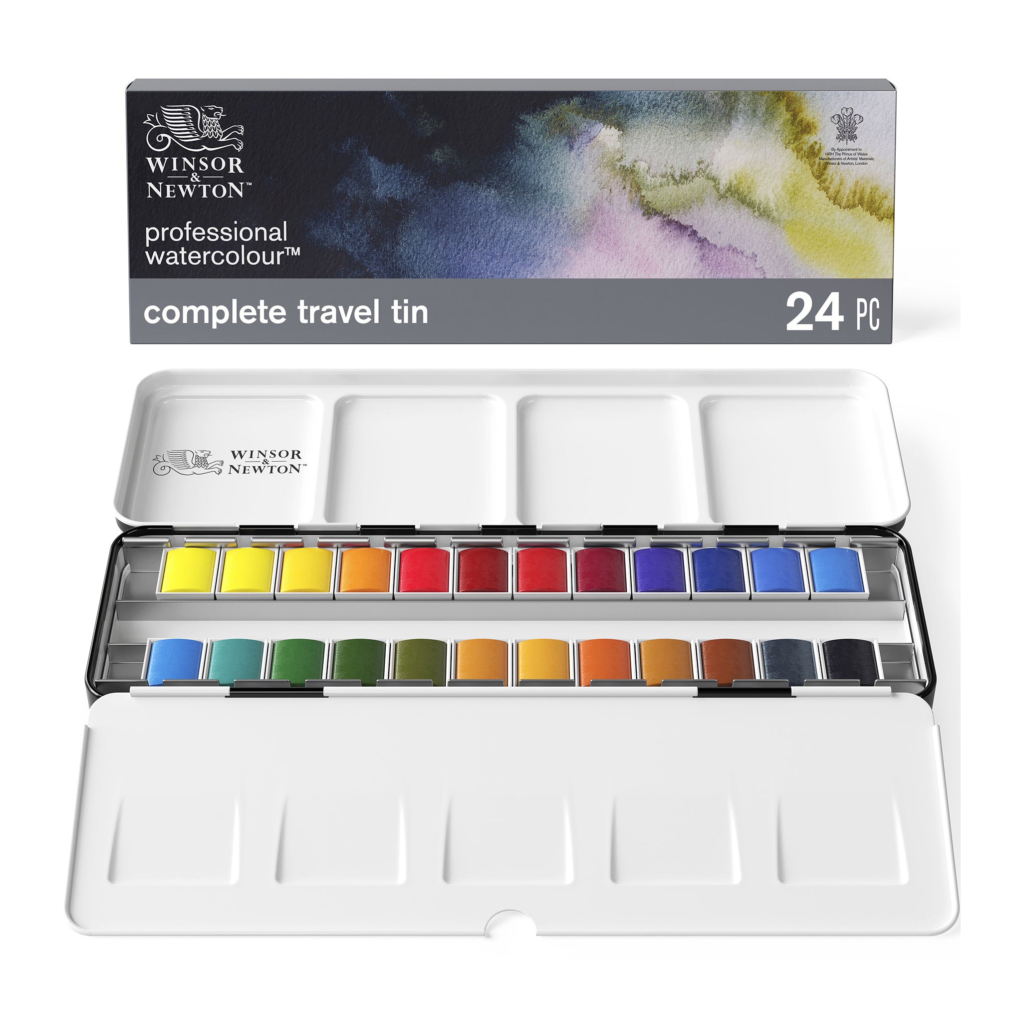 Winsor & Newton Professional Watercolour Set of 24 Complete Travel Tin