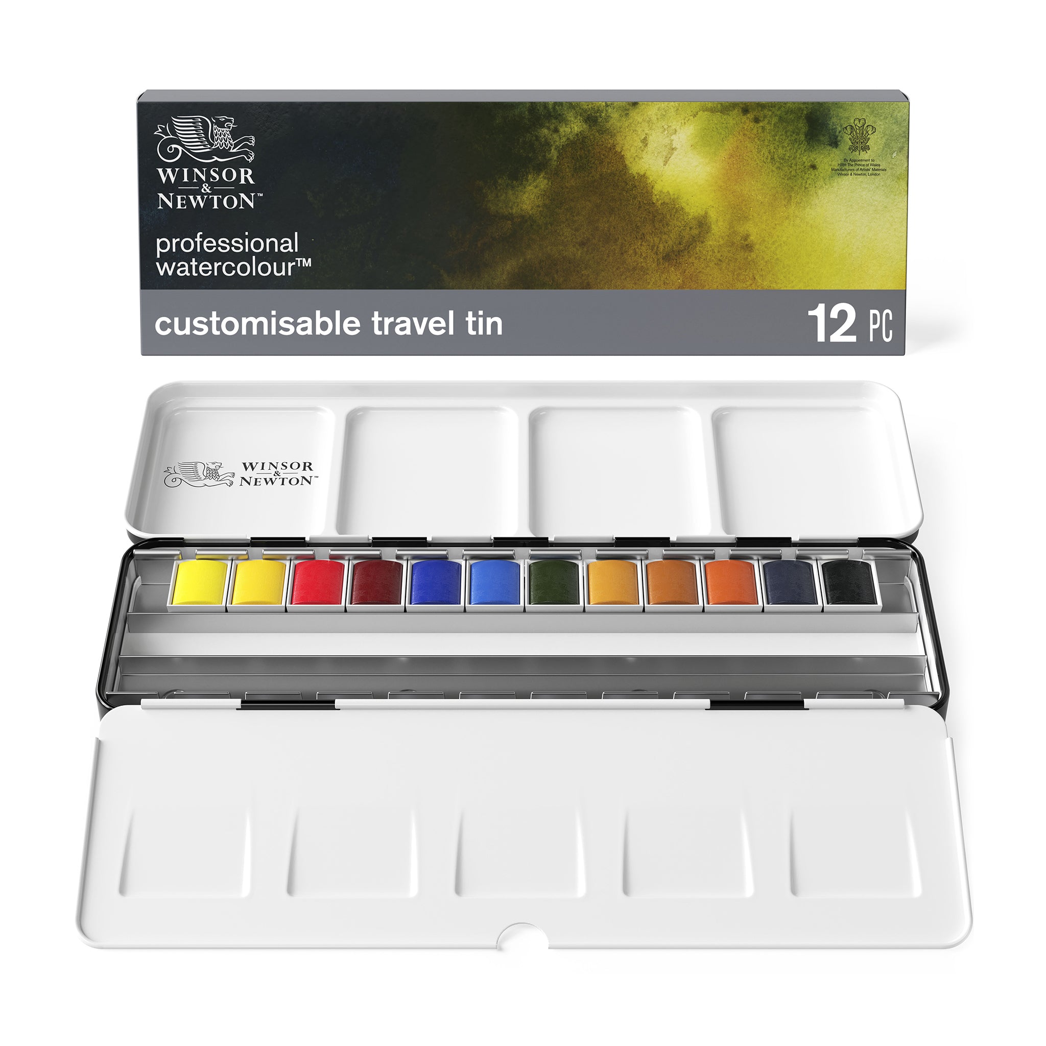 Winsor & Newton Professional Watercolour Set of 12 Customizable Travel Tin