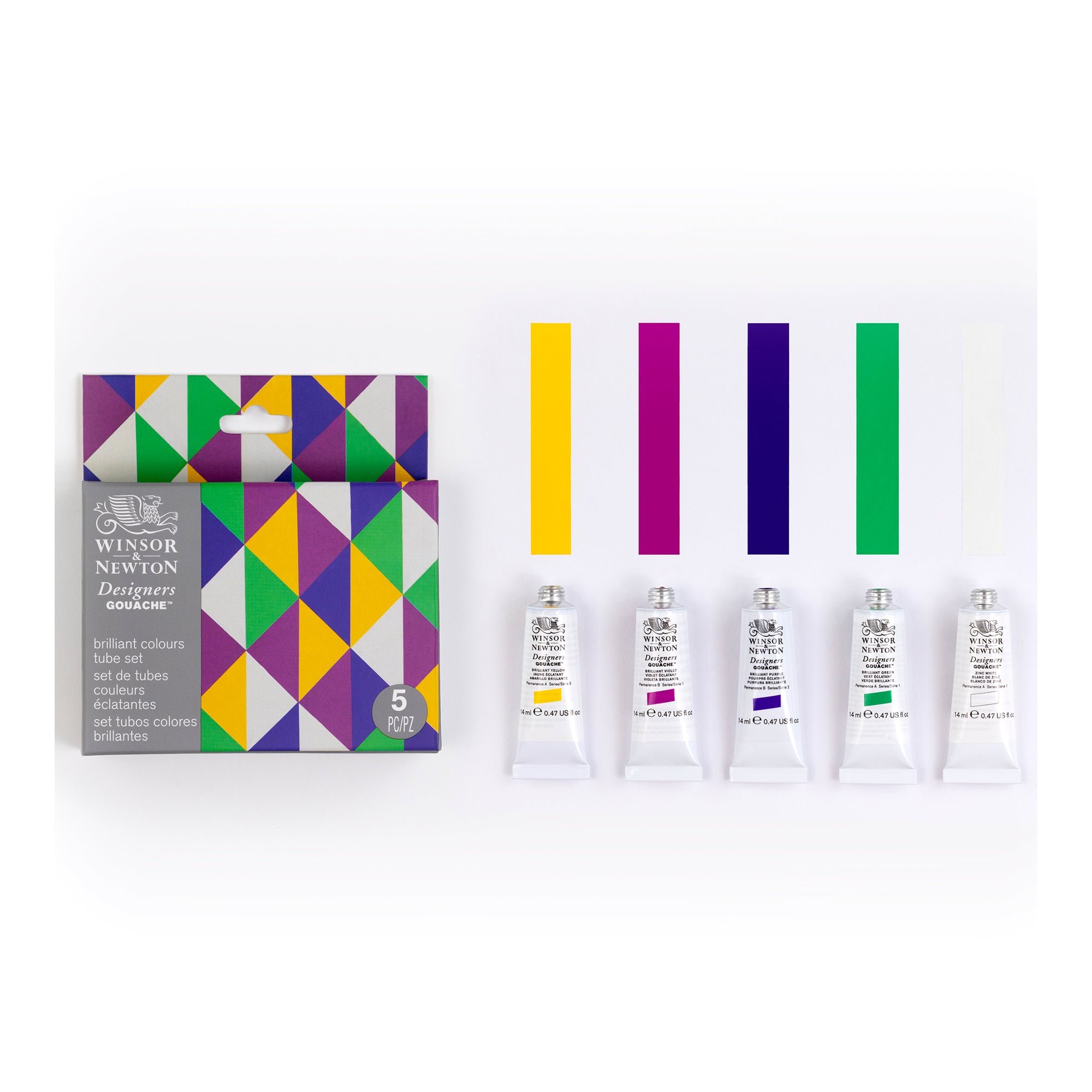 Winsor & Newton Designers Gouache Brilliant Set of 5