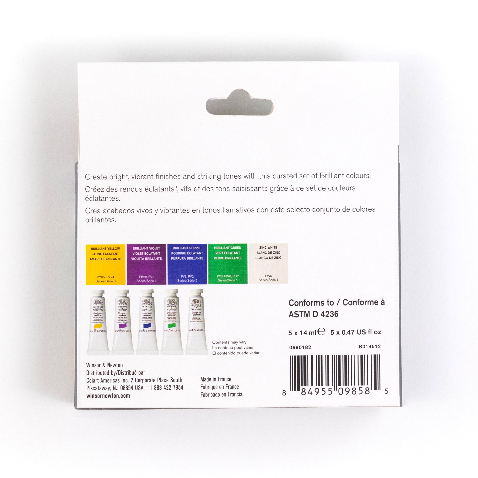 Winsor & Newton Designers Gouache Brilliant Set of 5