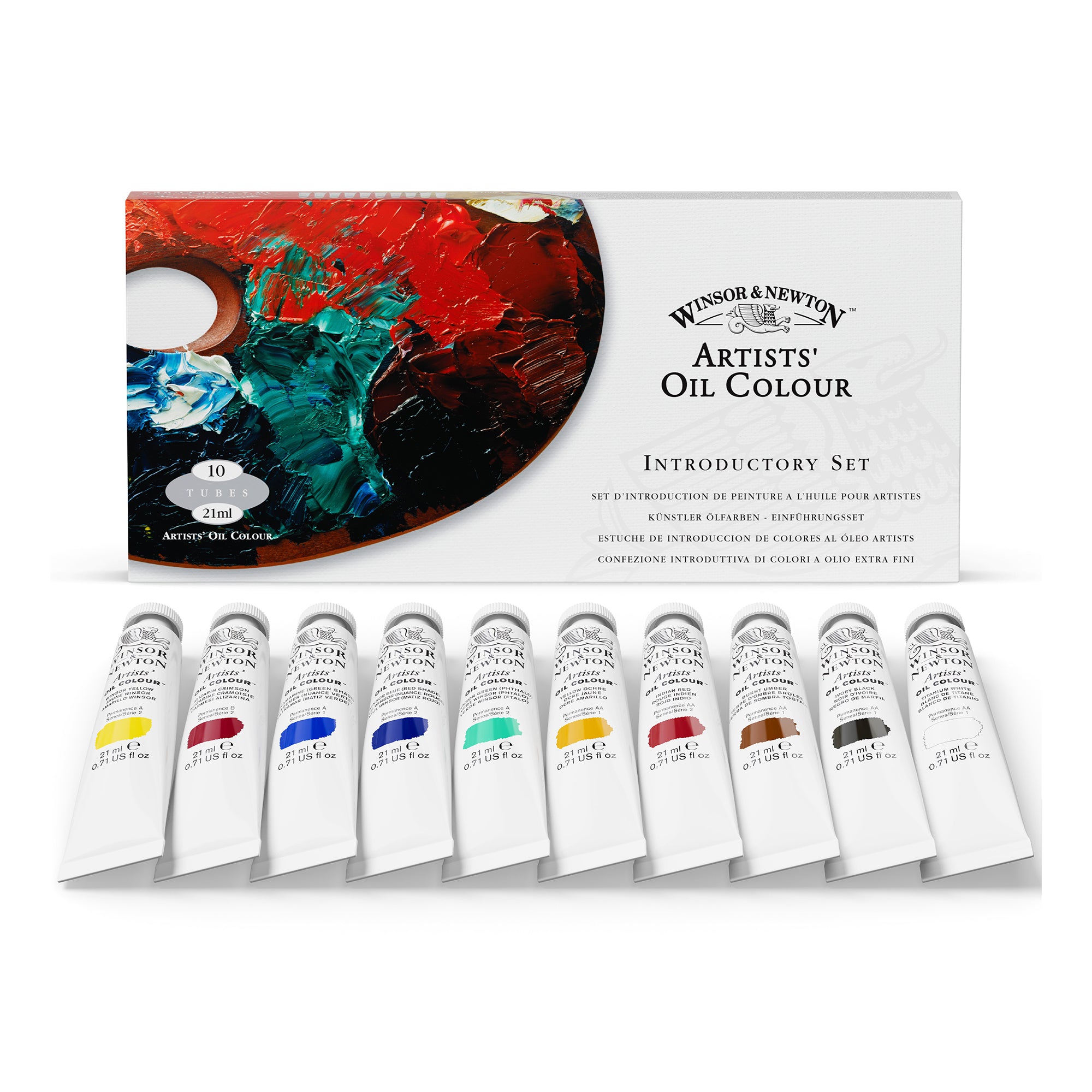 Winsor & Newton Artists' Oil Colours - Introductory Set of 10 x 21ml