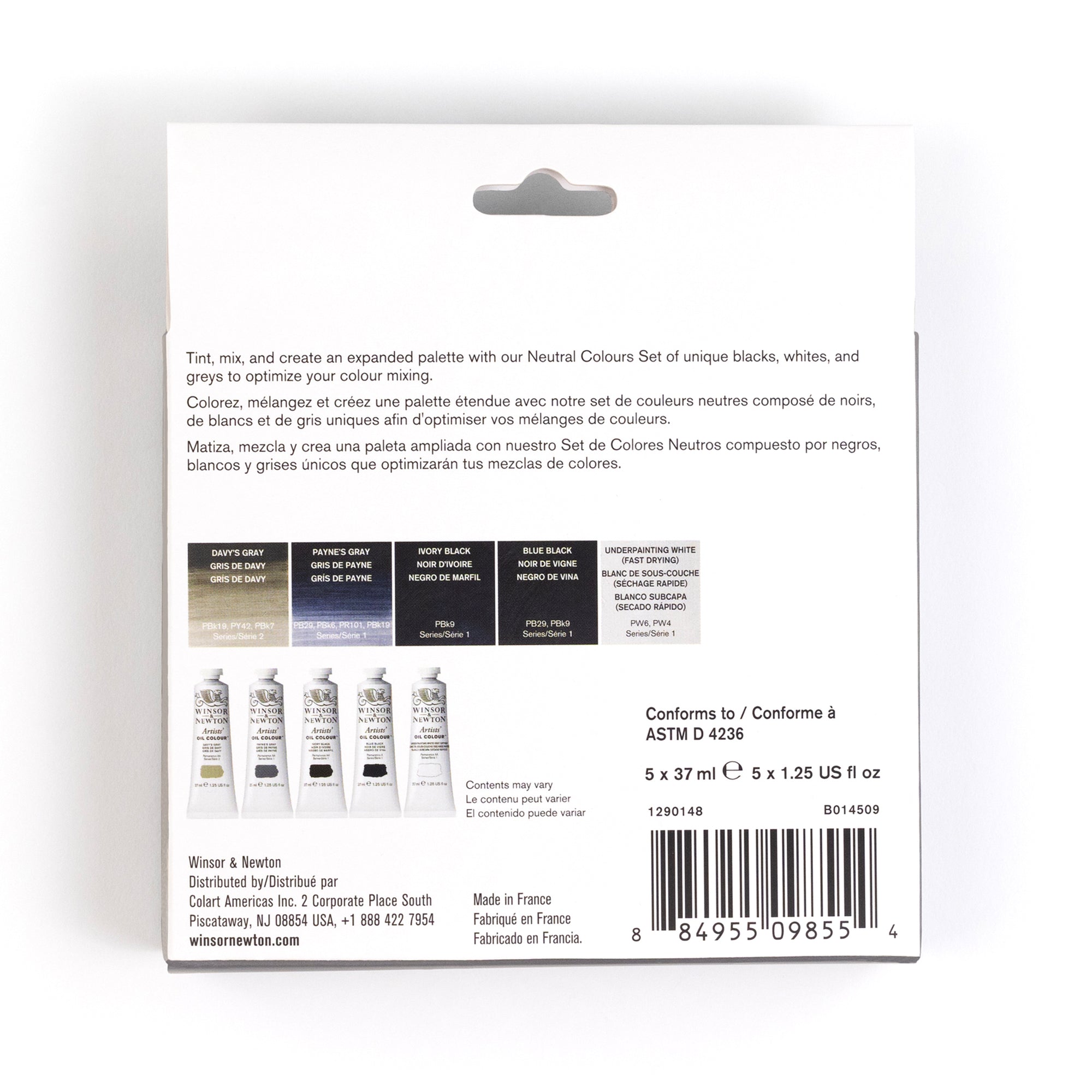 Winsor & Newton Artists' Oil Colours - Neutral Set of 5