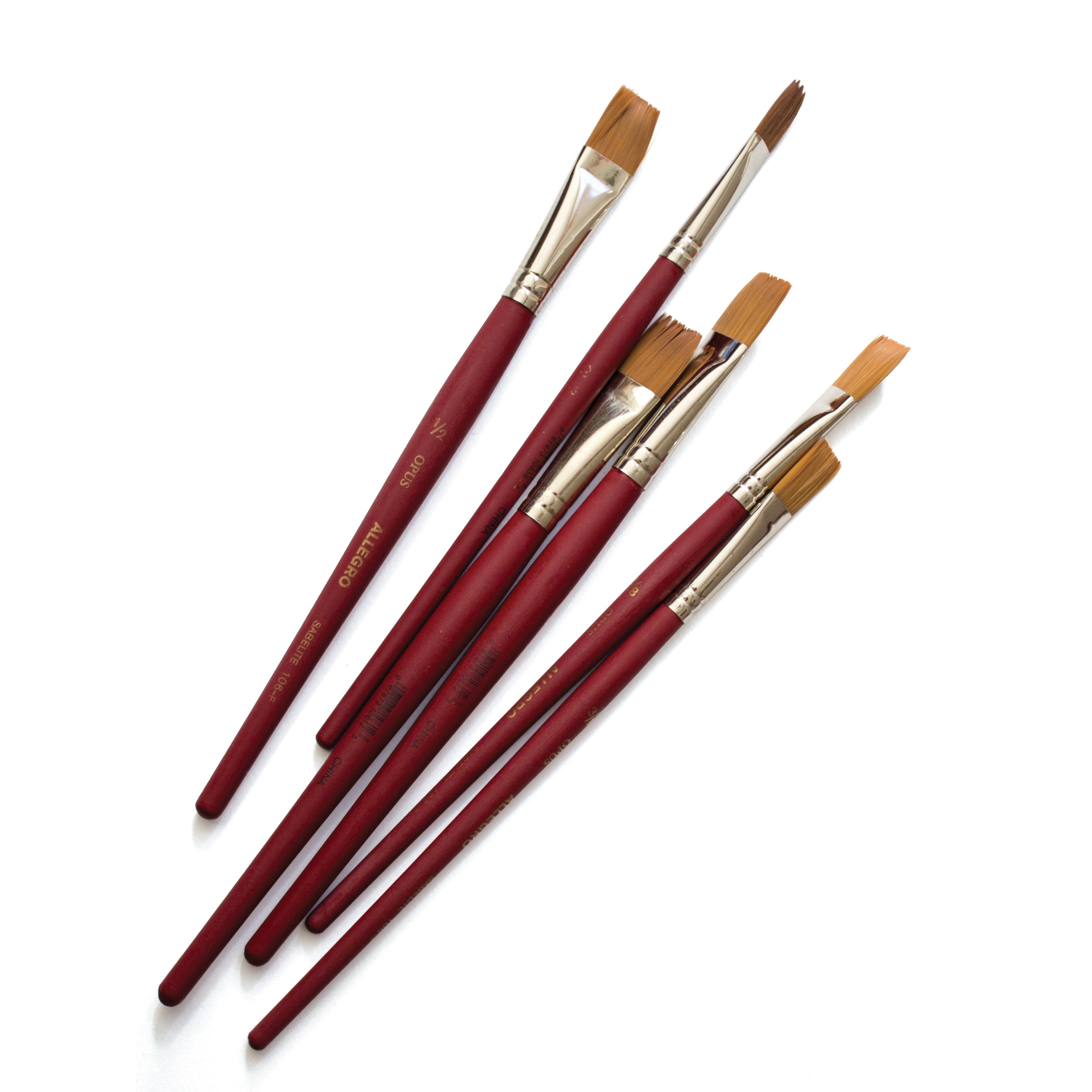 Opus Allegro Watercolour Brushes - Flat