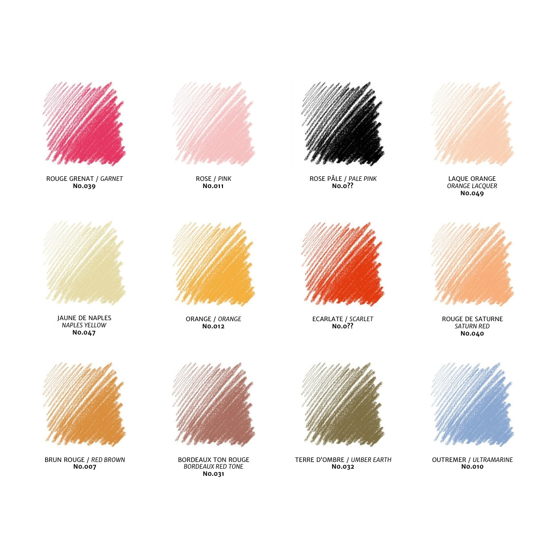 Conte Sketching Crayon Portrait Set of 12