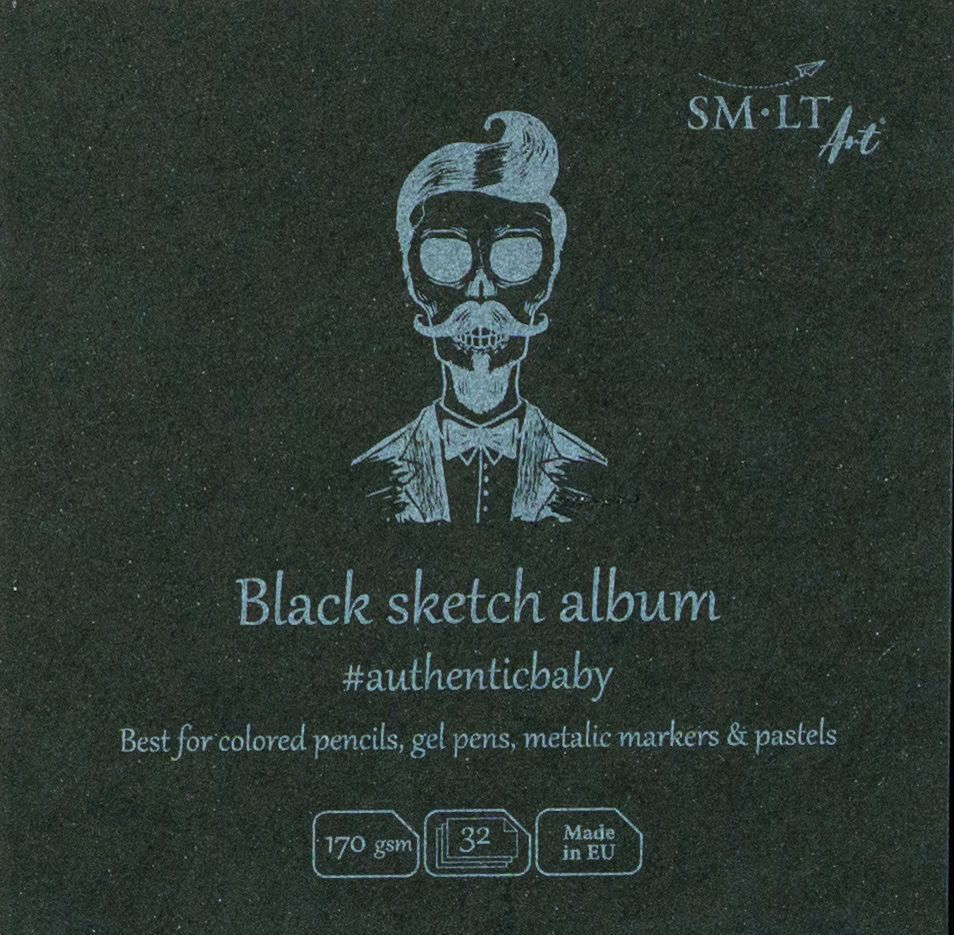 SM•LT #Authenticbaby Black Sketch Album – 3.5" x 3.5"