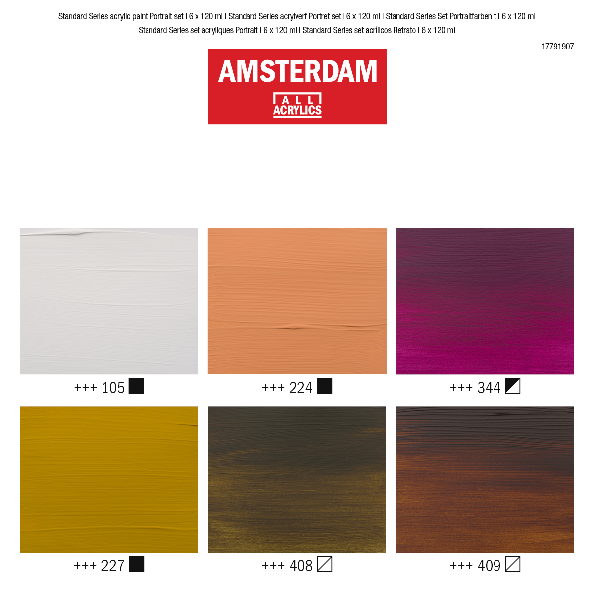 Amsterdam Standard Series Acrylic - Portrait Set of 6 x 120ml