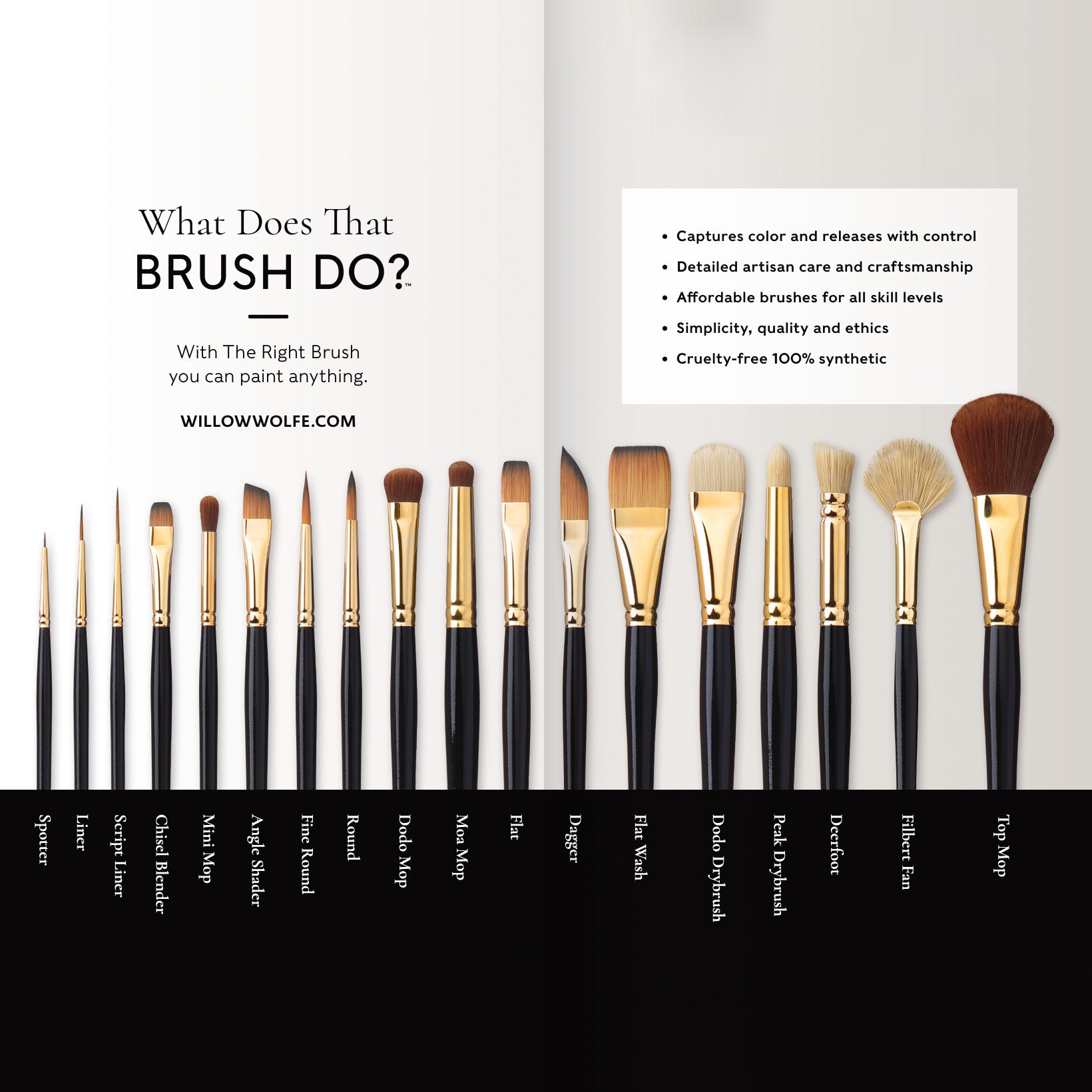 Willow Wolfe Callia Mixed Media Brushes