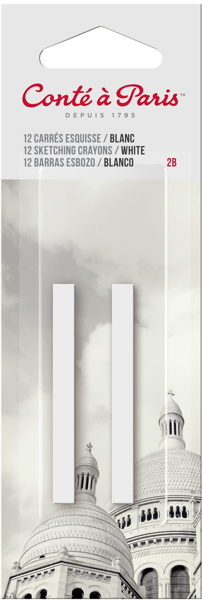 Conté à Paris Sketching Pastel Carré Set of 2 - White 2B