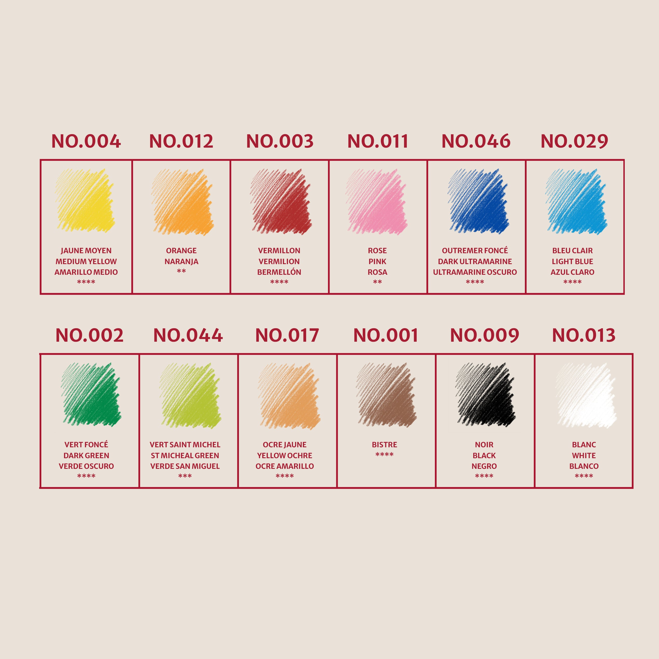 Conte a Paris Pastel Pencils Set of 12