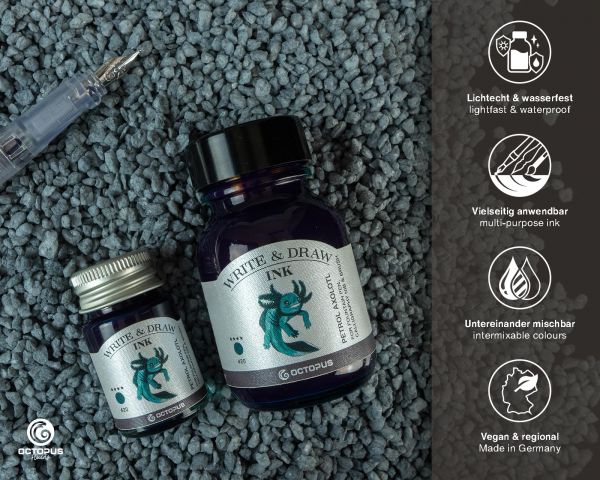 Octopus Write and Draw Ink Petrol Axolotl 50ml