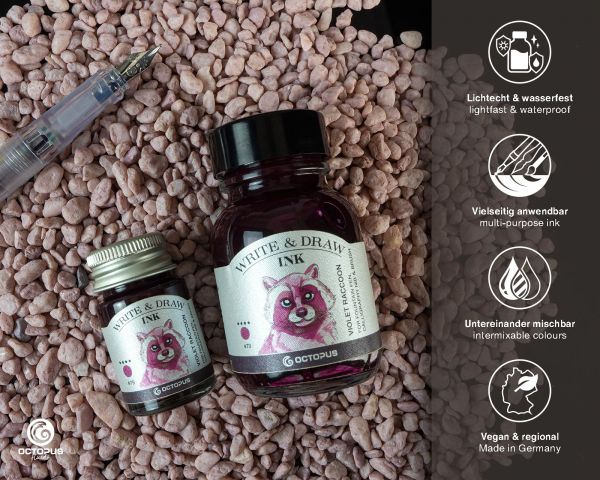 Octopus Write and Draw Ink Violet Raccoon 50ml