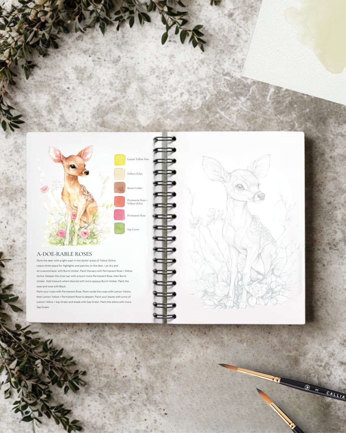 Willow Wolfe Watercolor Workbook - Cute Critters