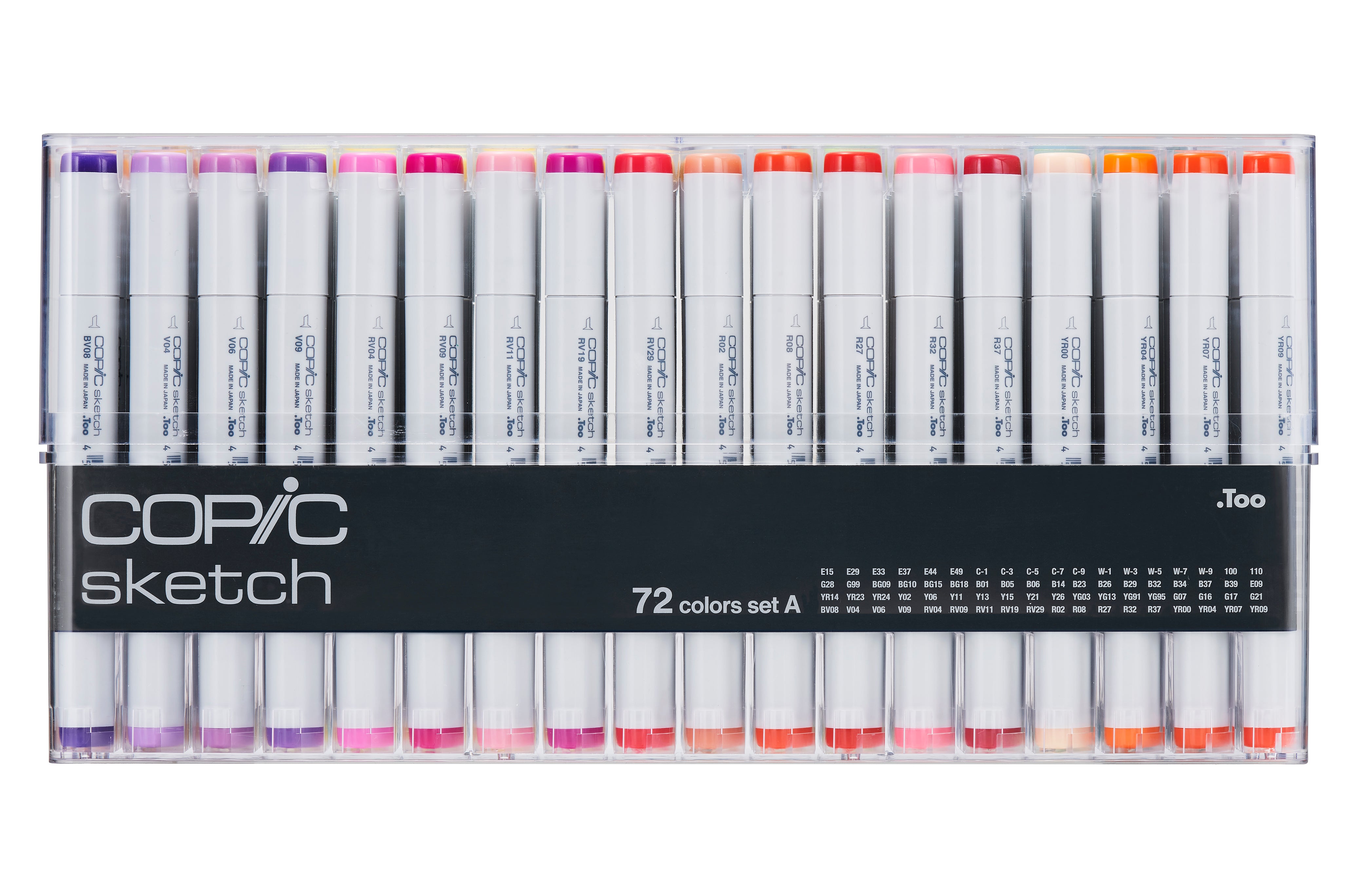 COPIC Sketch Marker Set of 72 Colours - Set A
