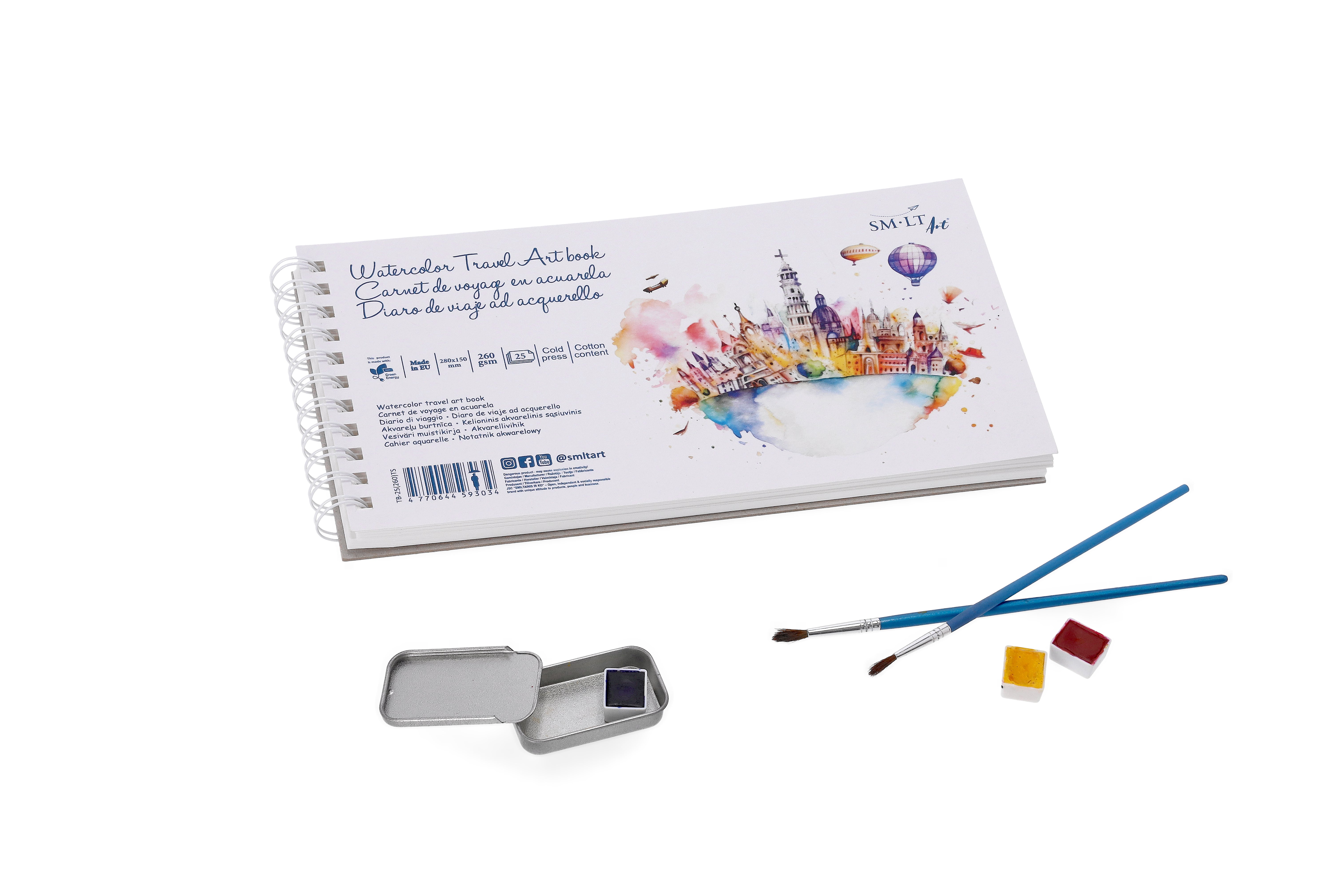 SM•LT Travel Art Book Watercolor 6" x 11"