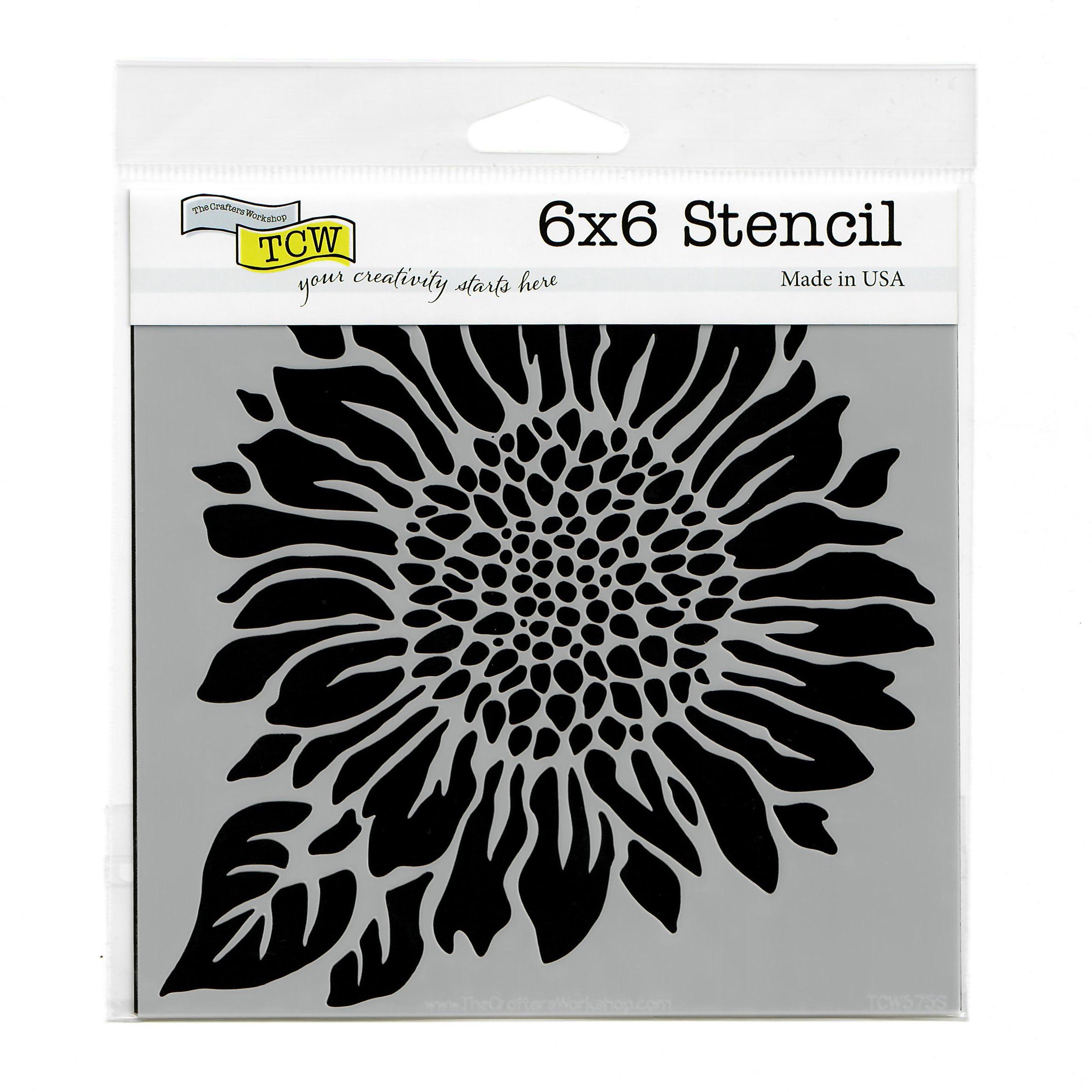 The Crafter's Workshop Stencil 6" x 6" - Joyful Sunflower