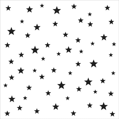 The Crafter's Workshop Stencil 6" x 6" - Starry Stars
