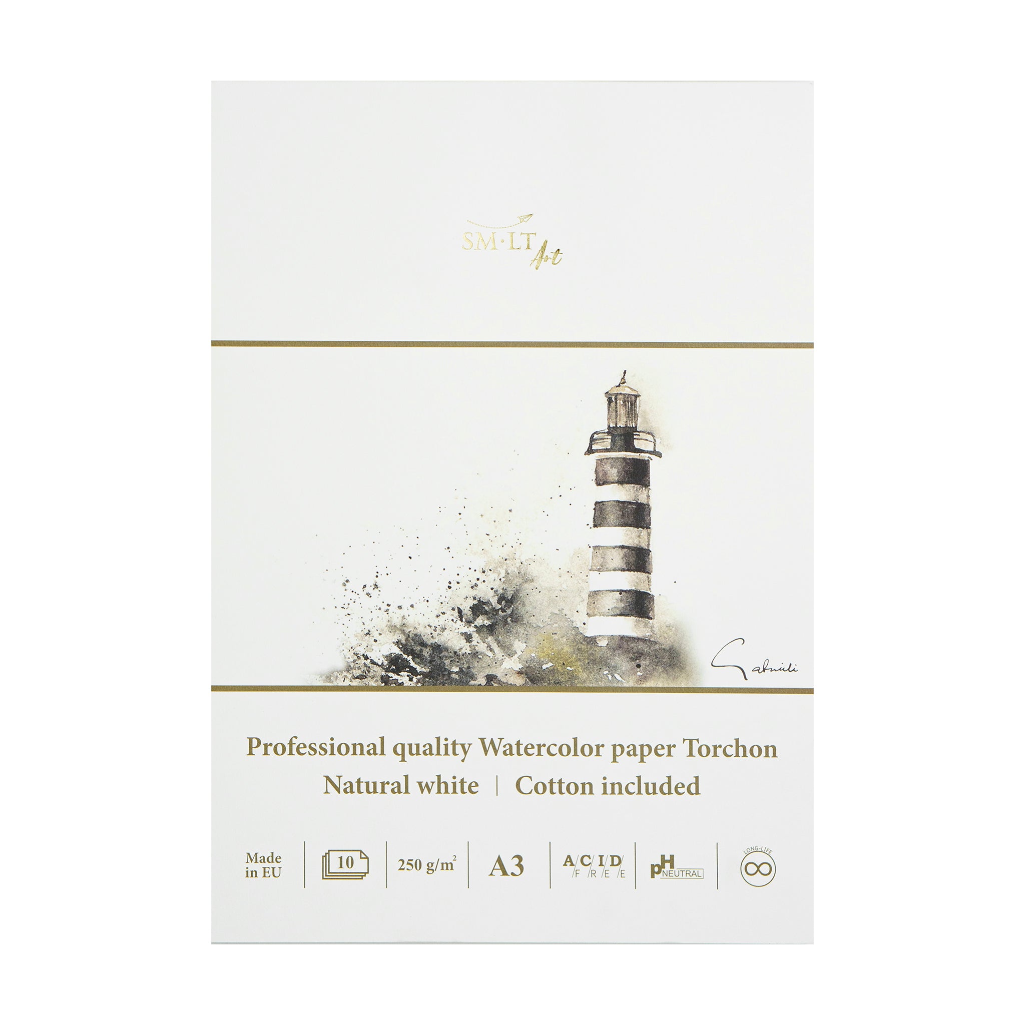 SM•LT Professional Watercolour Torchon Glued Pads – 250gsm