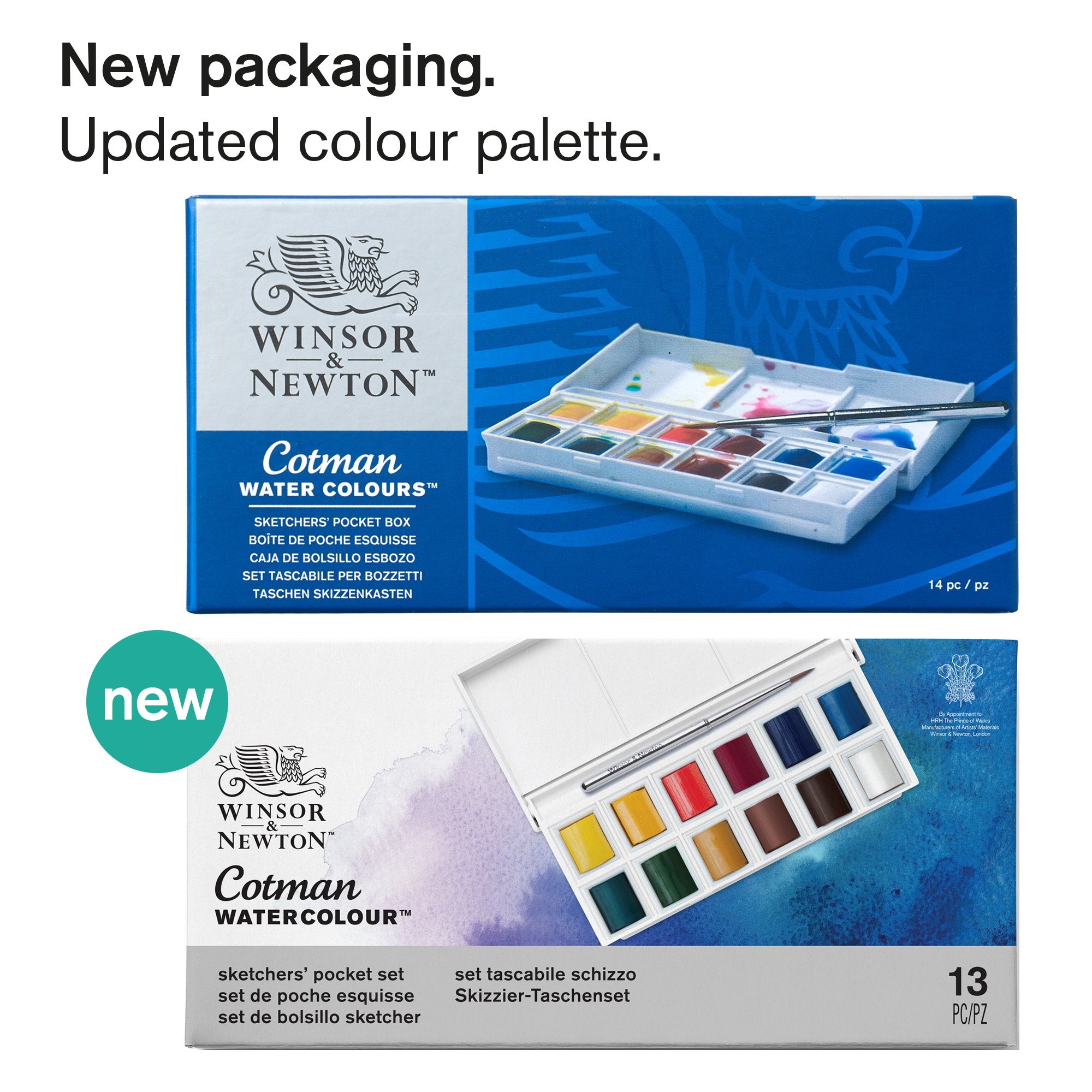 Winsor & Newton Cotman Watercolour Sketchers' Pocket Box Set of 12