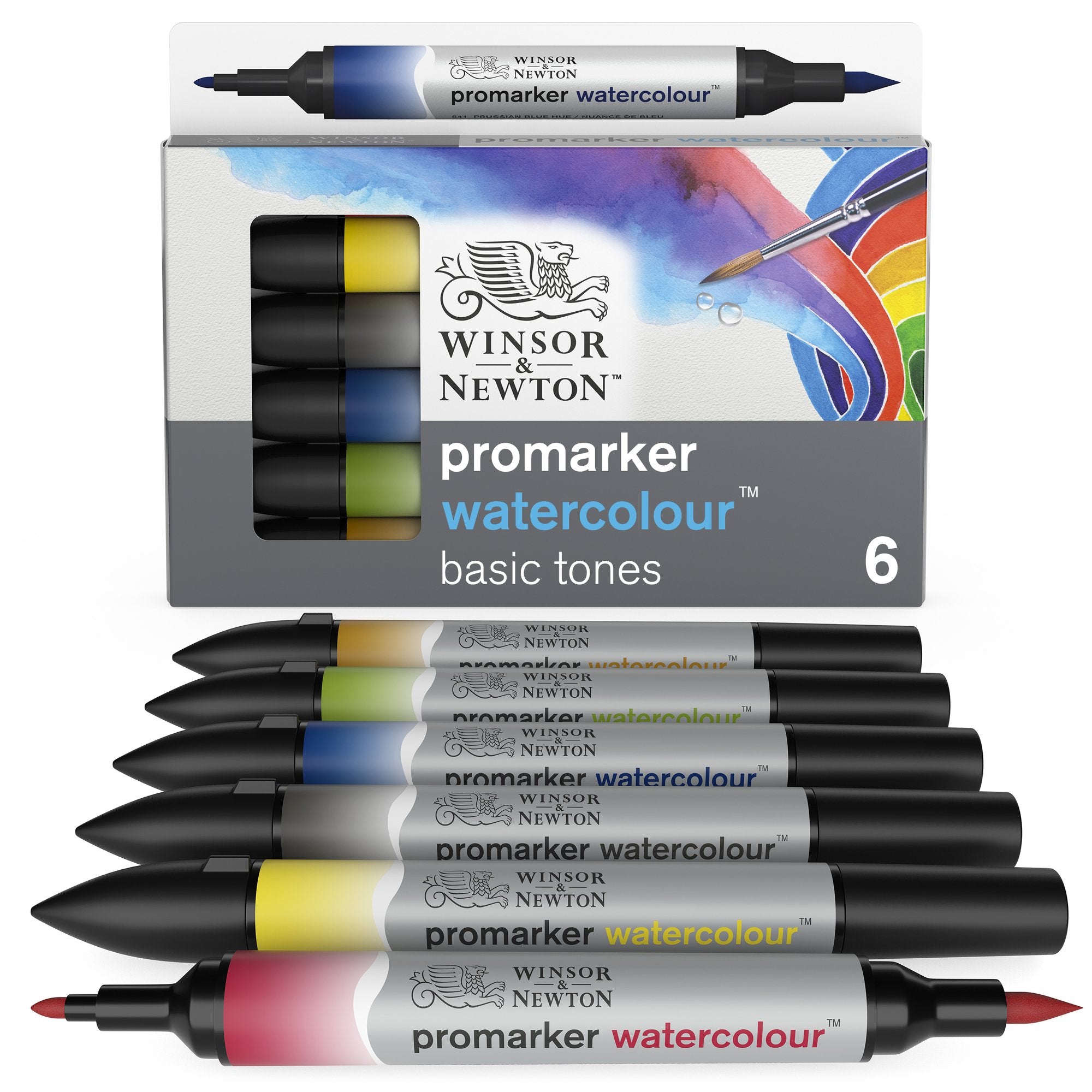 Winsor & Newton Promarker Watercolour Set of 6 Basic