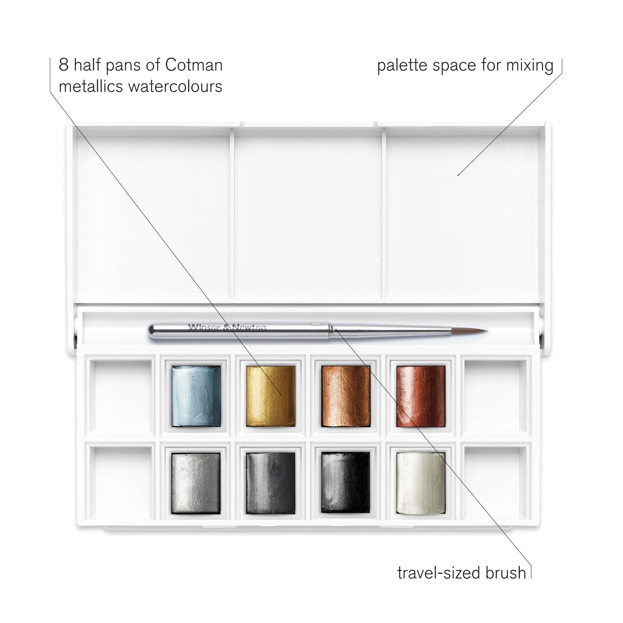 Winsor & Newton Cotman Watercolour Metallic Pocket Set of 6