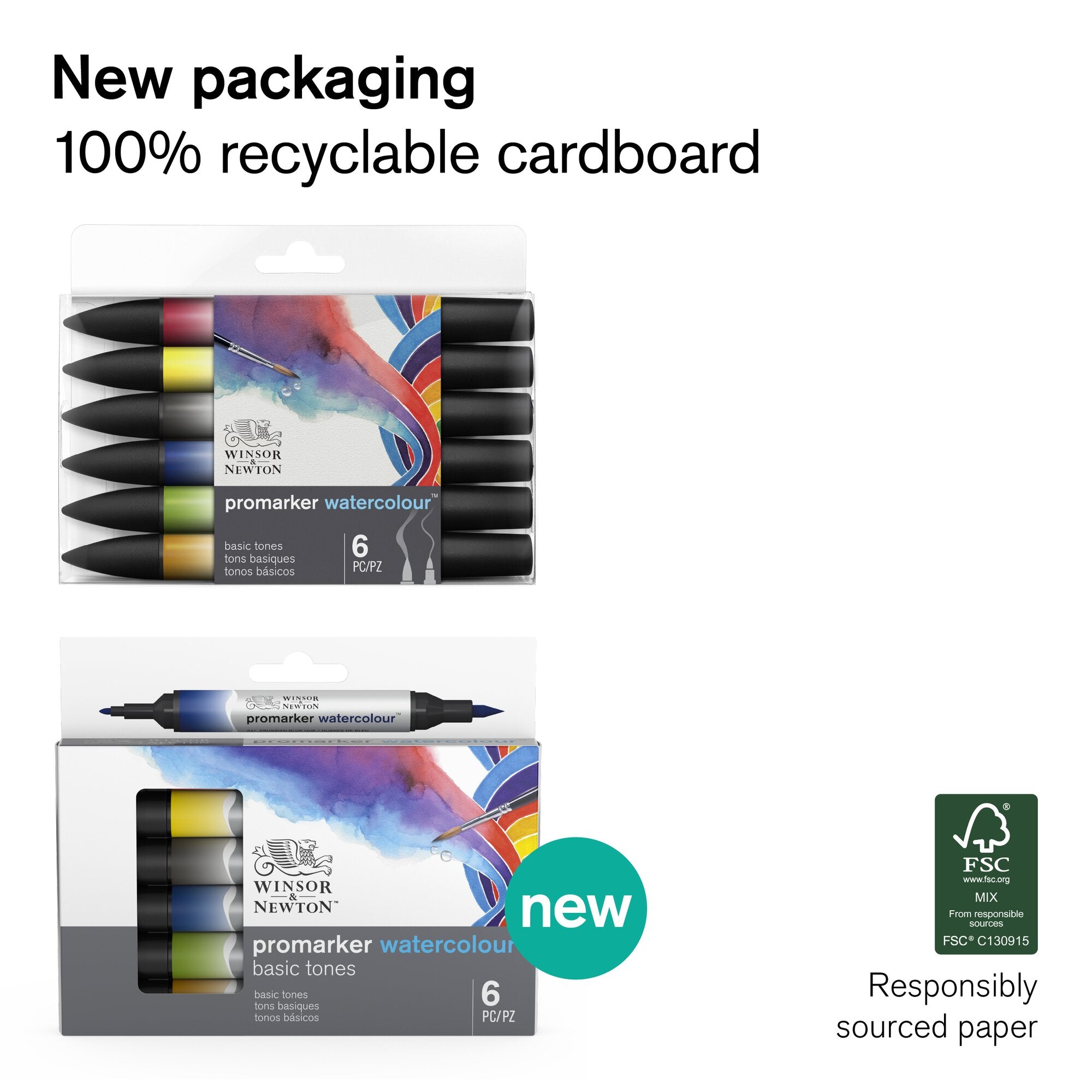 Winsor & Newton Promarker Watercolour Set of 6 Skyscape