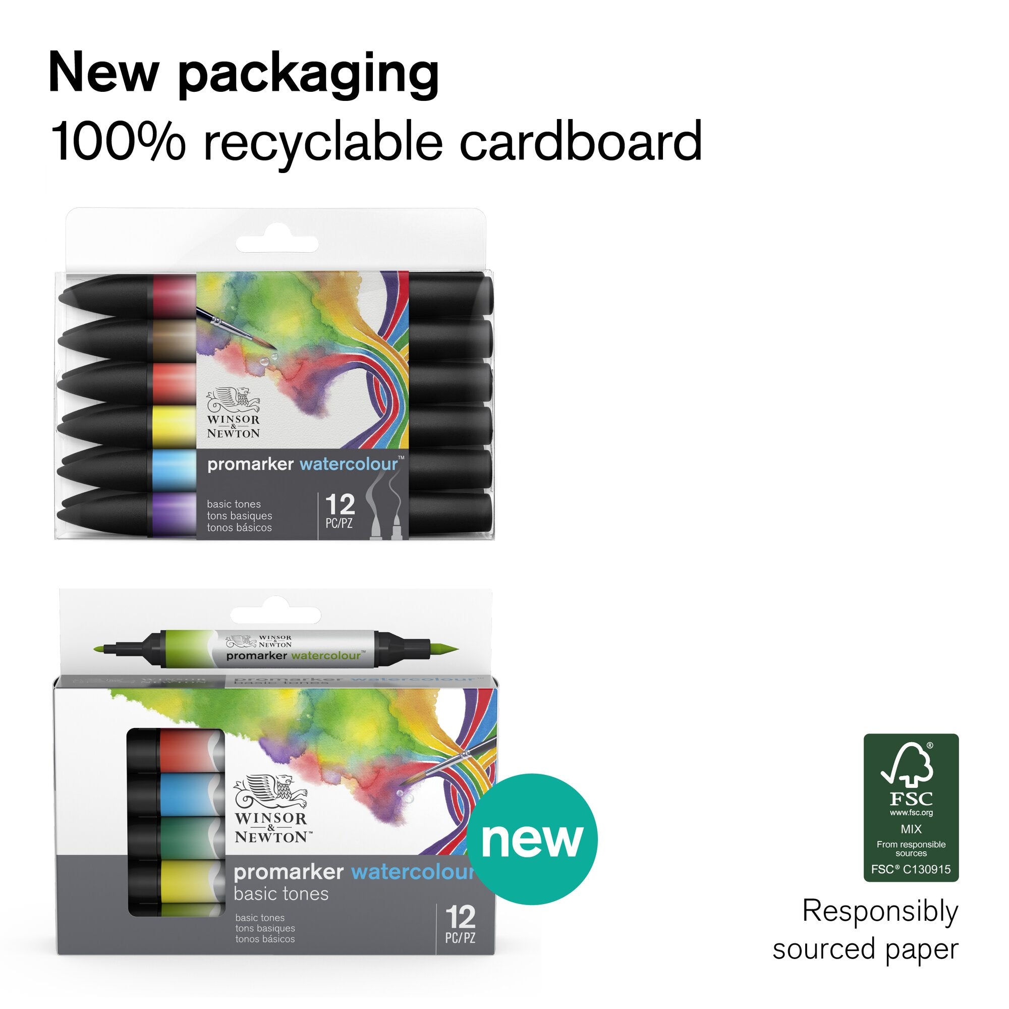 Winsor & Newton Promarker Watercolour Set of 12 Landscape