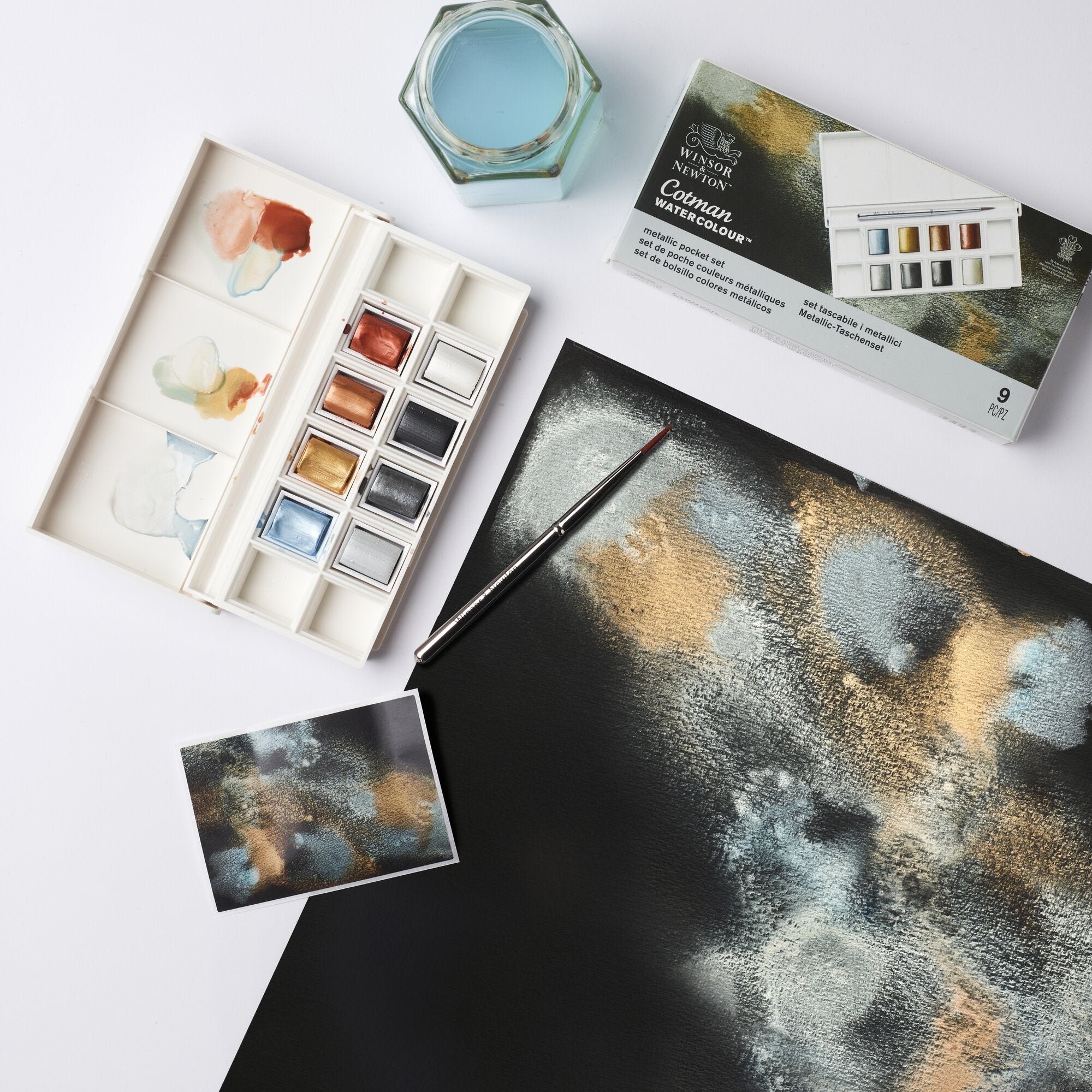 Winsor & Newton Cotman Watercolour Metallic Pocket Set of 6