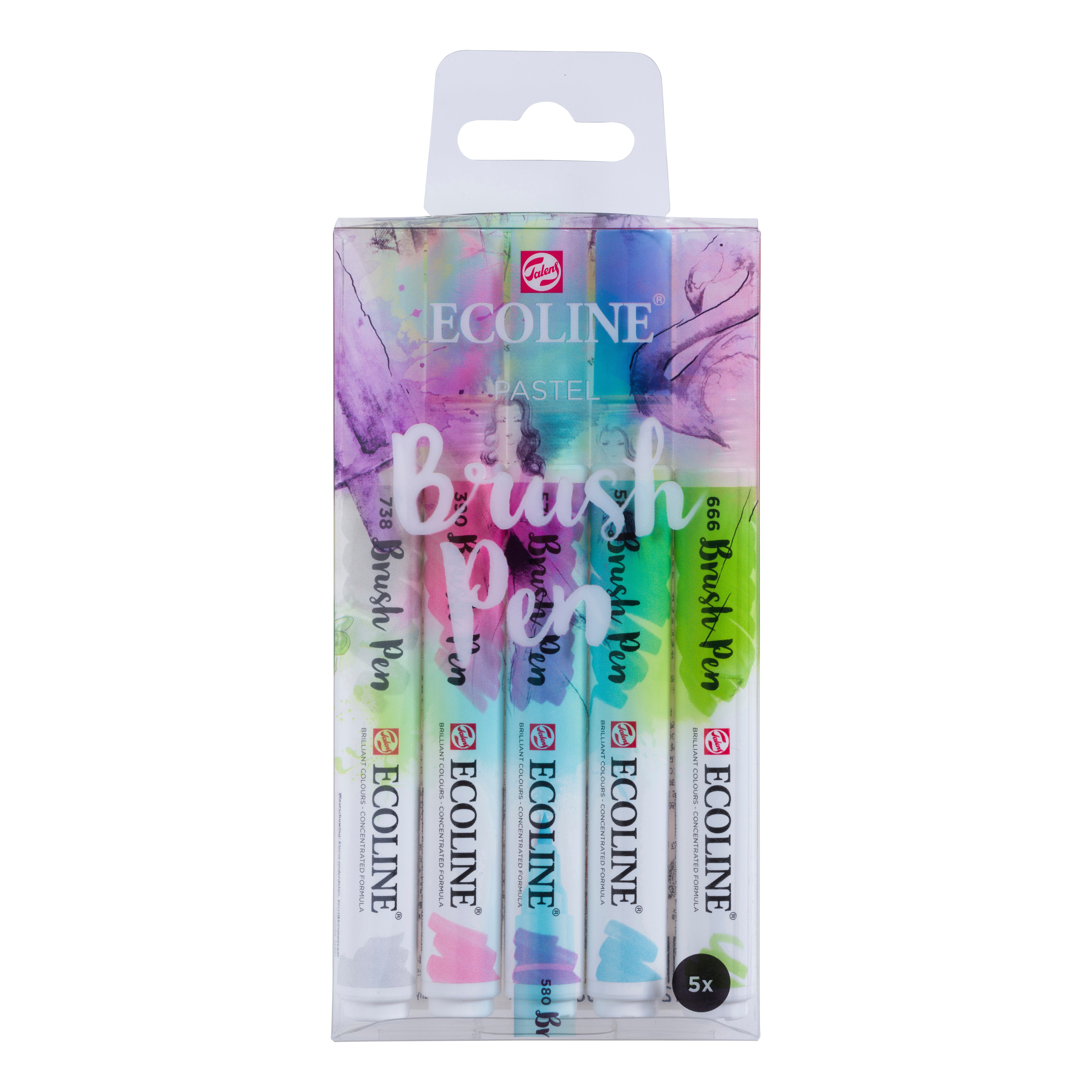 Ecoline Brush Pen Pastel Set of 5