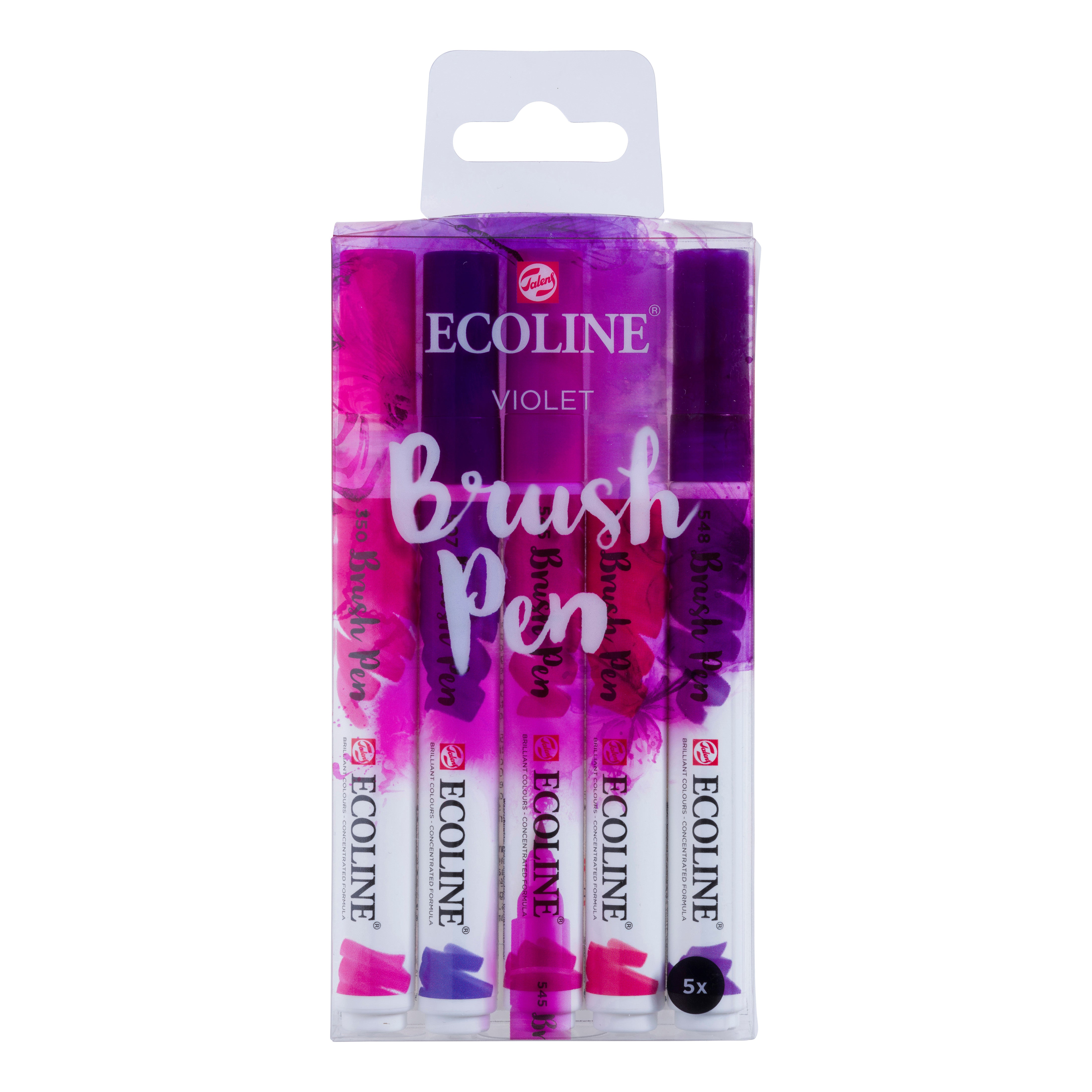Ecoline Brush Pen Violet Set of 5