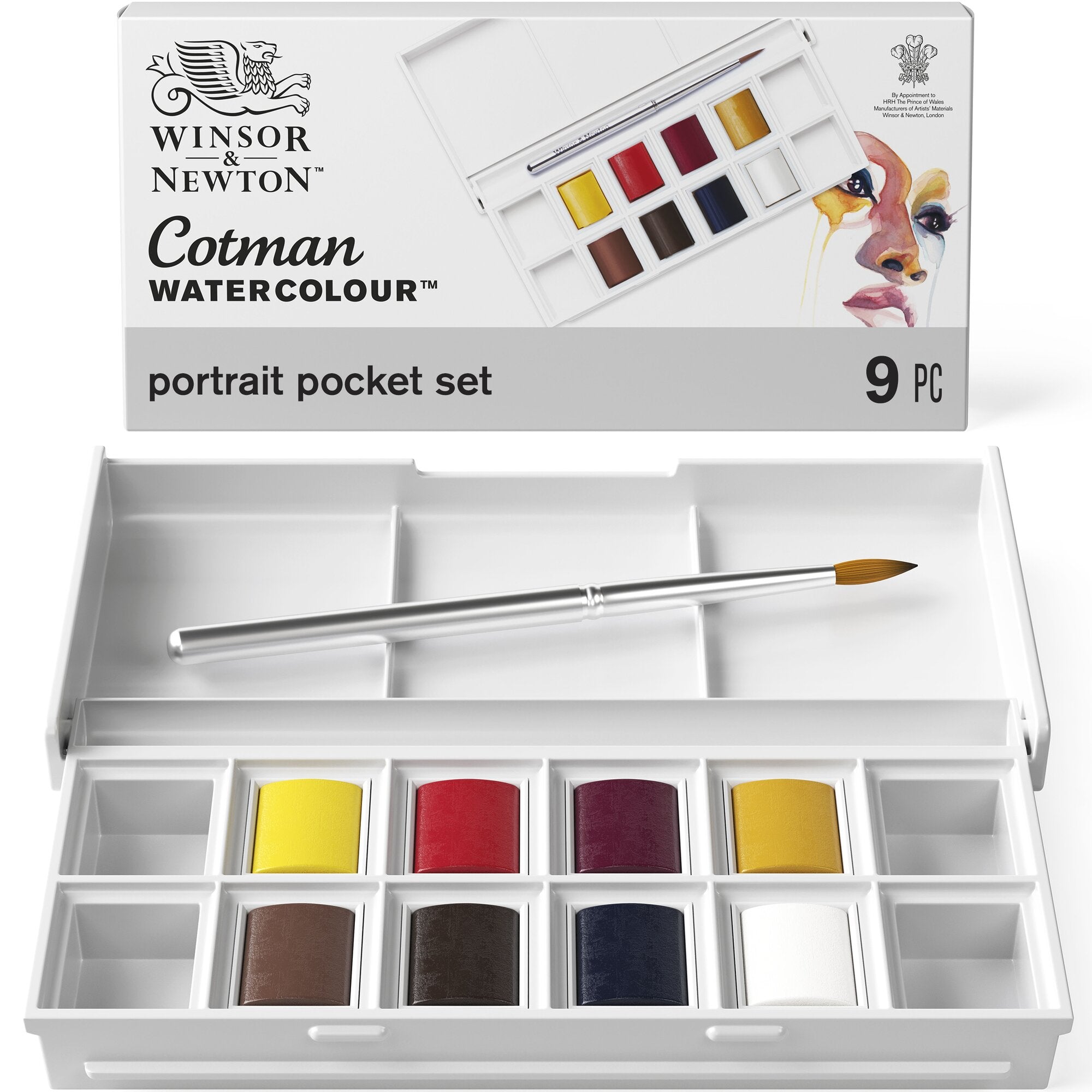 Winsor & Newton Cotman Watercolour Pocket Portrait Set of 8