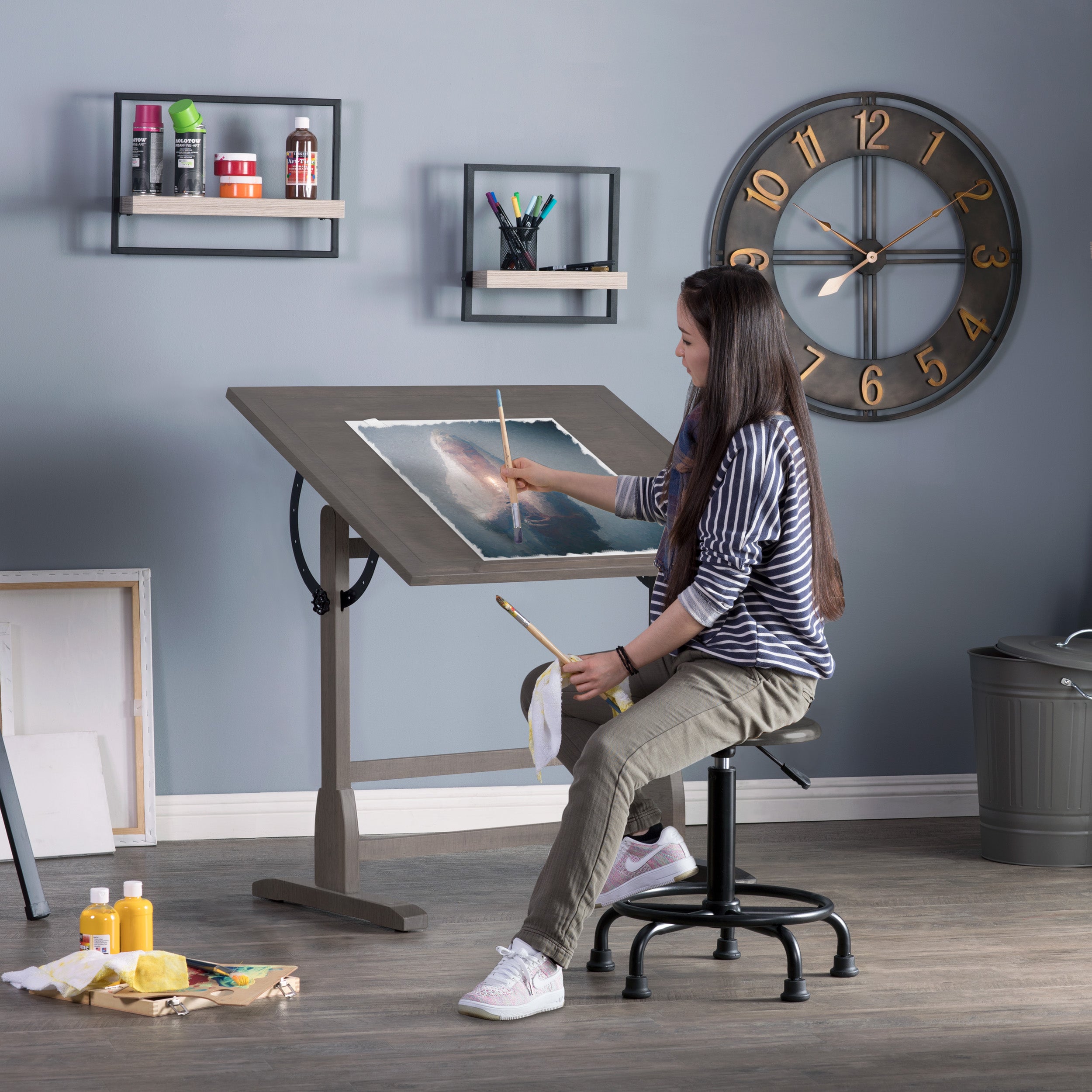 Studio Designs Vintage Draft Table Gray - 36" x 24" (Special Order)