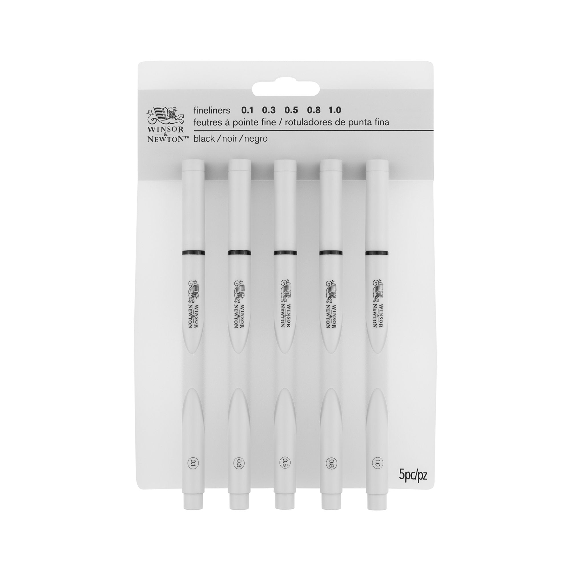 Winsor & Newton Fineliner Pen Set of 5 - Assorted Black