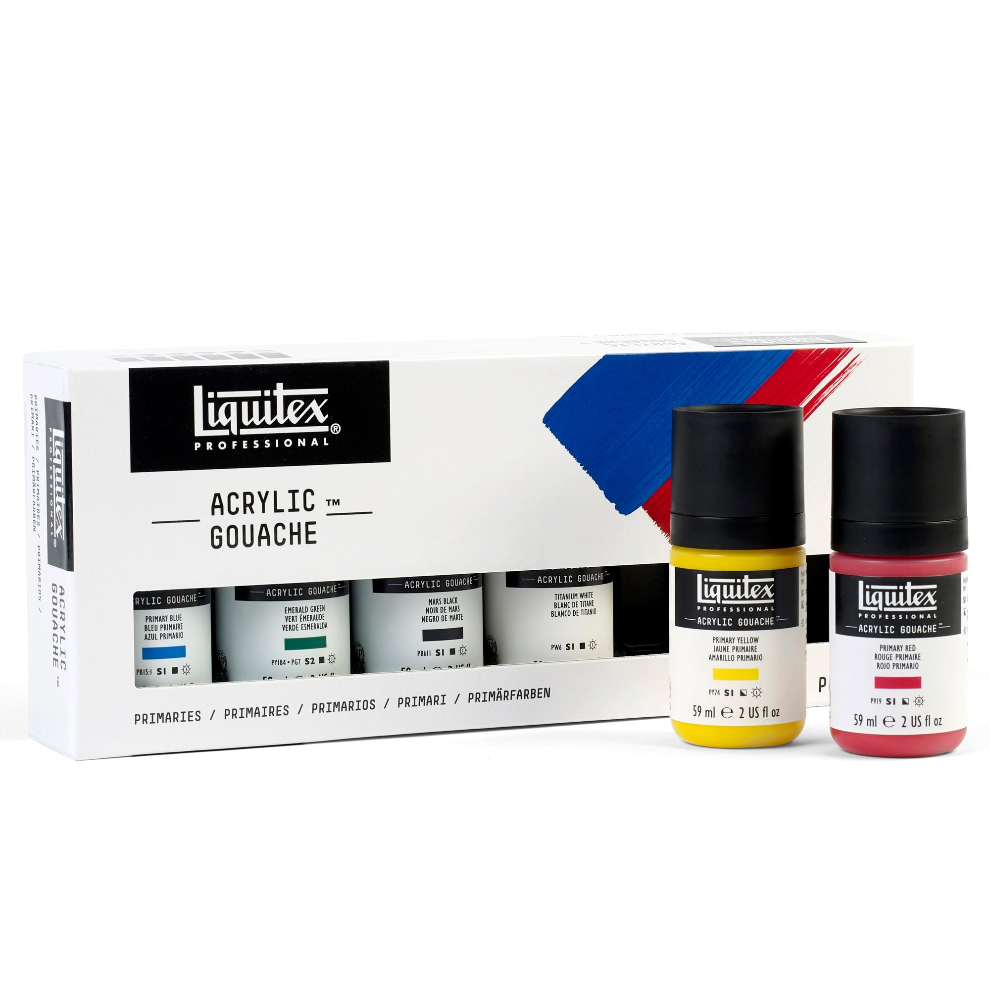 Liquitex Acrylic Gouache Set - Primary (Large) 6 x 59ml