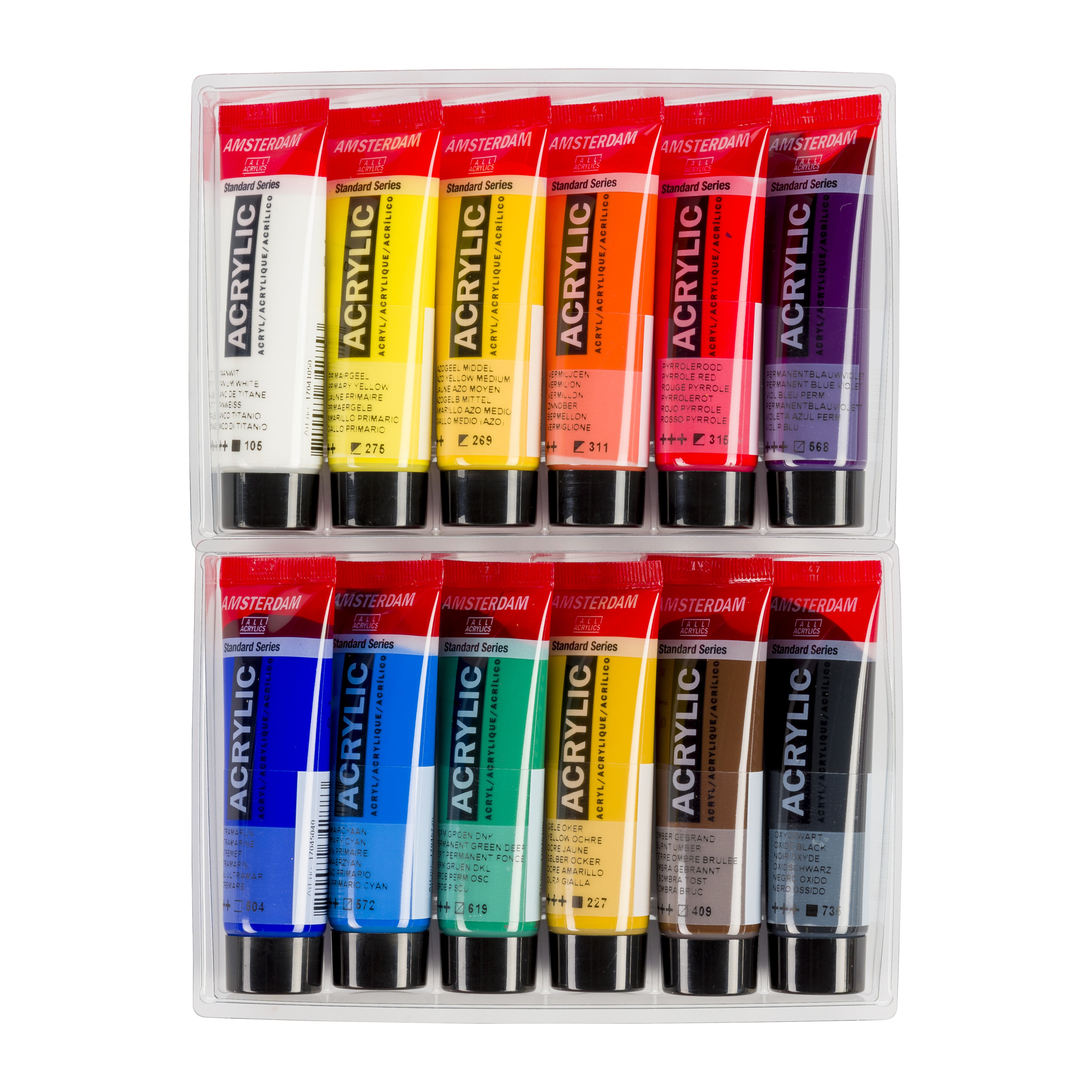 Amsterdam Standard Series Acrylic - General Selection Set of 12 x 20ml