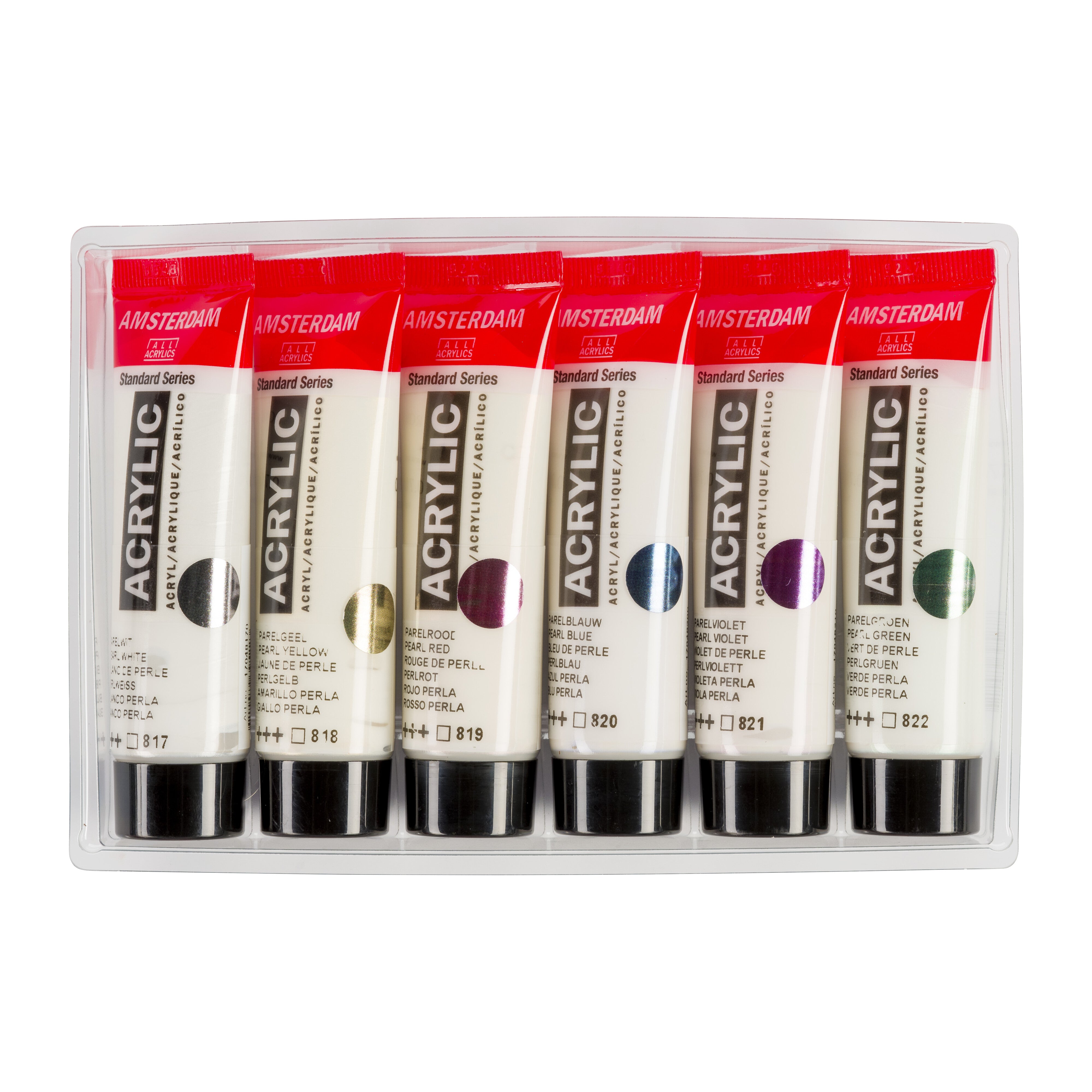 Amsterdam Standard Series Acrylic - Pearl Set of 6 x 20ml