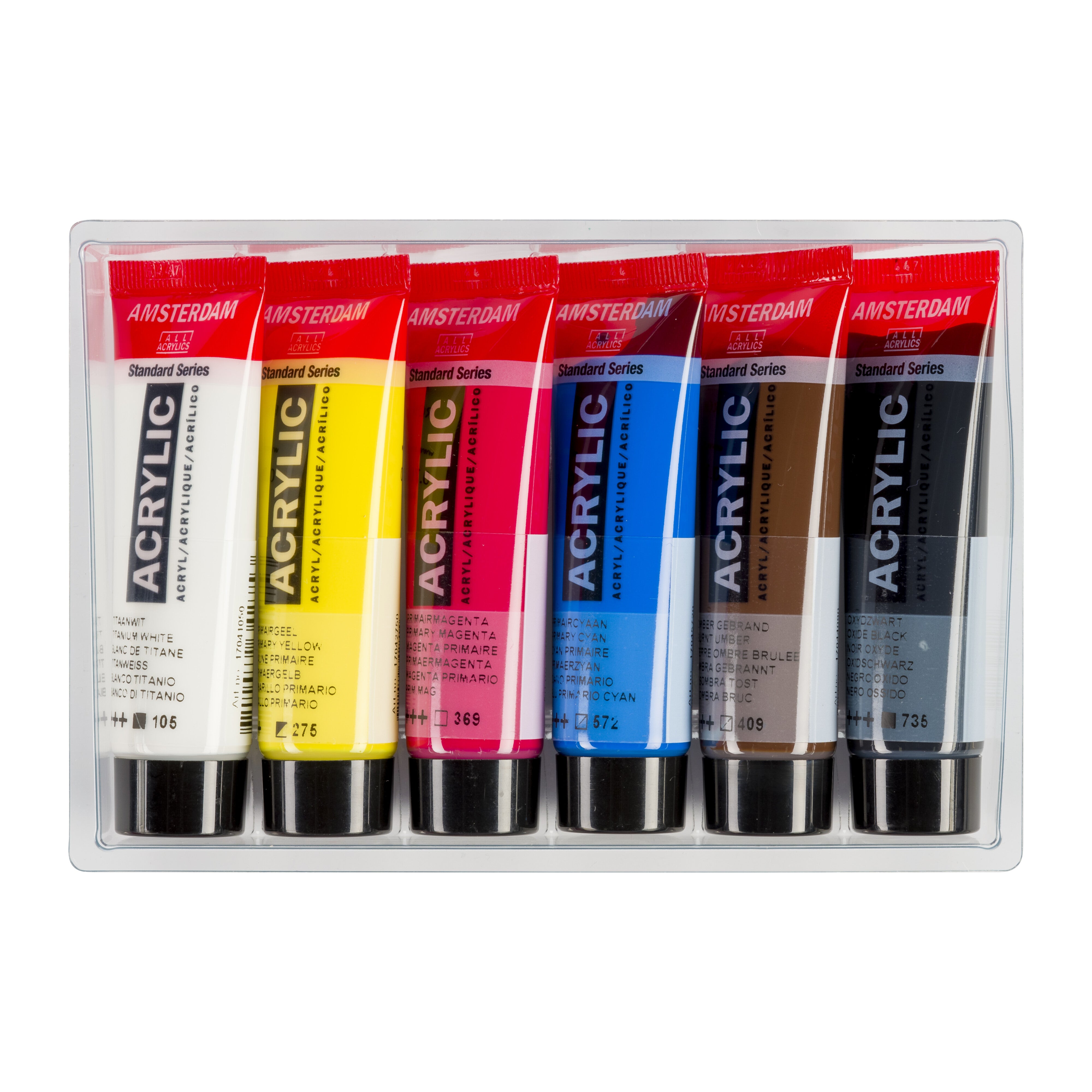 Amsterdam Standard Series Acrylic - Primary Set of 6 x 20ml