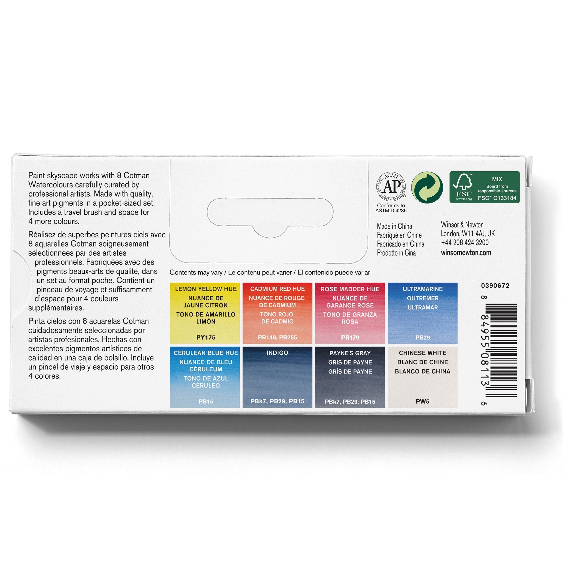 Winsor & Newton Cotman Watercolour Pocket Skyscape Set of 8