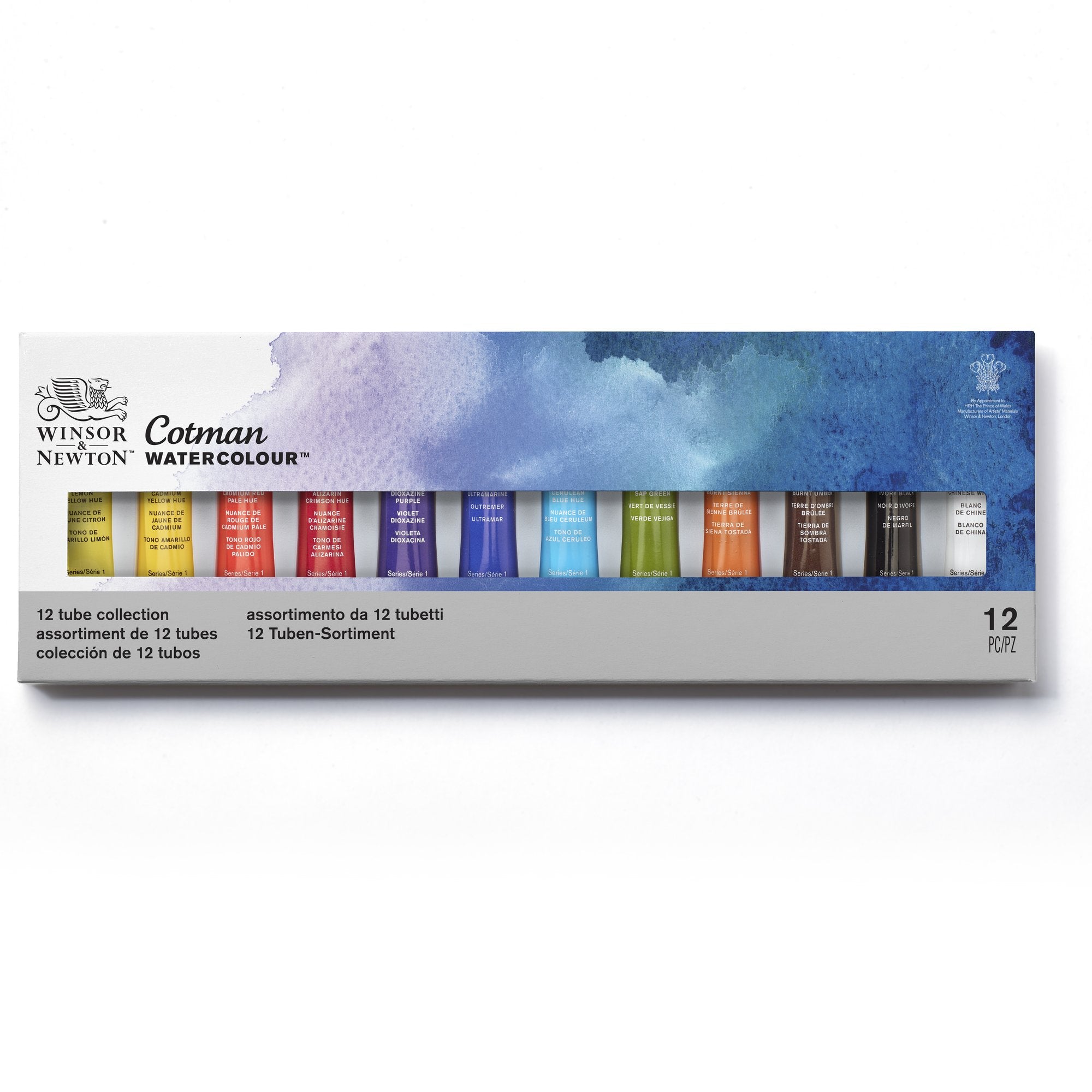 Winsor & Newton Cotman Watercolour Set of 12 x 8ml tubes